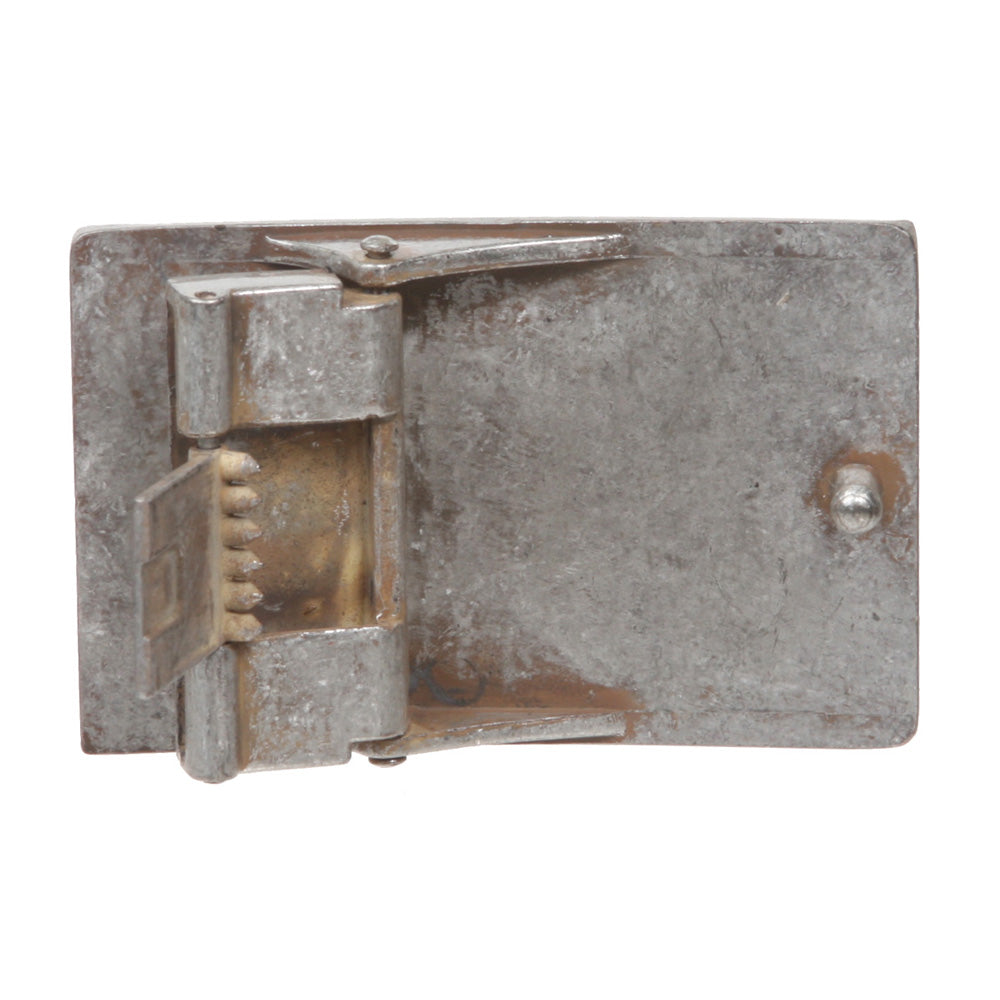 1 1/2" (38 MM) Clamping Rectangular Silver Belt Buckle