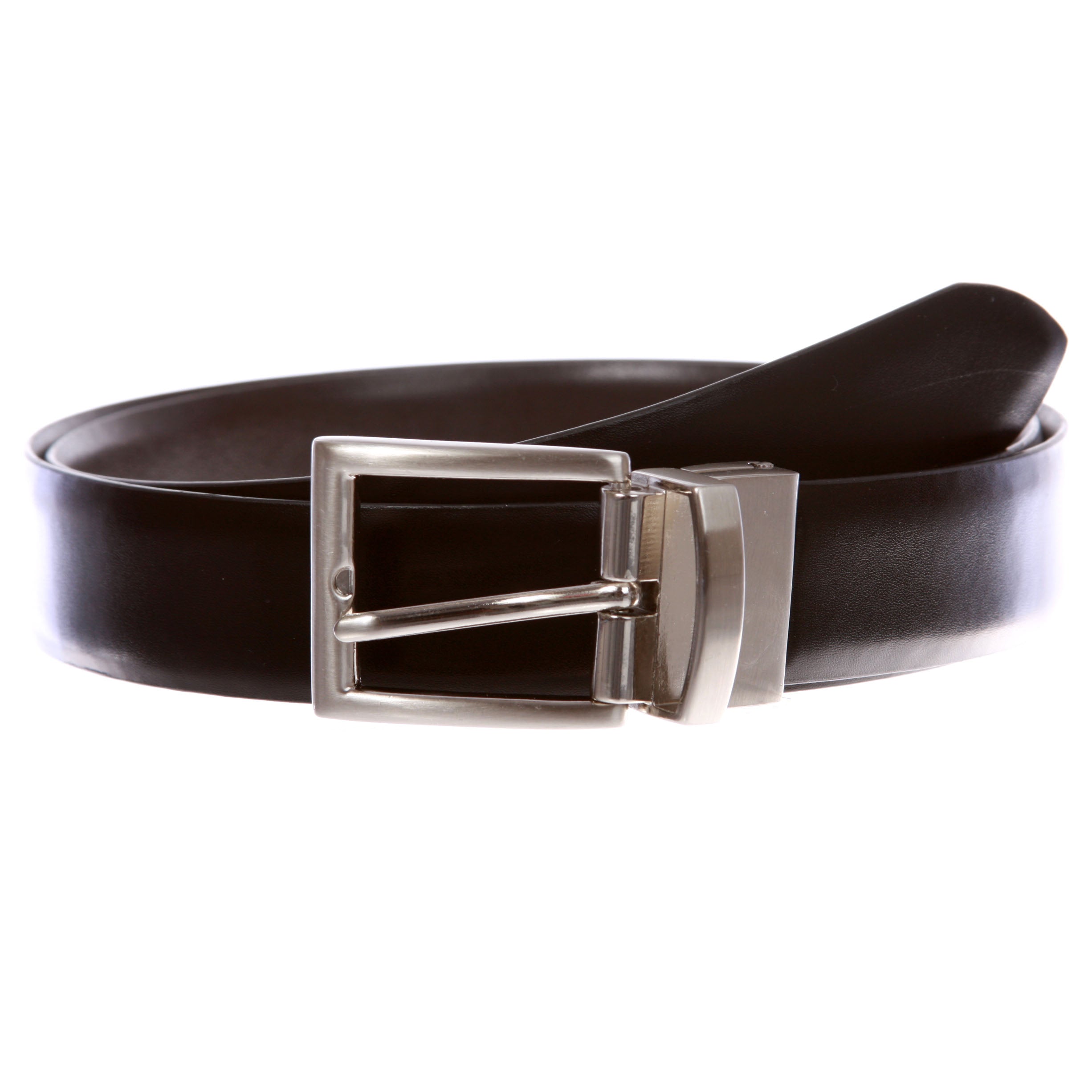 Men's Classic & Fashion Feather Edged Reversible Leather Dress Belt - OnlineBelts
