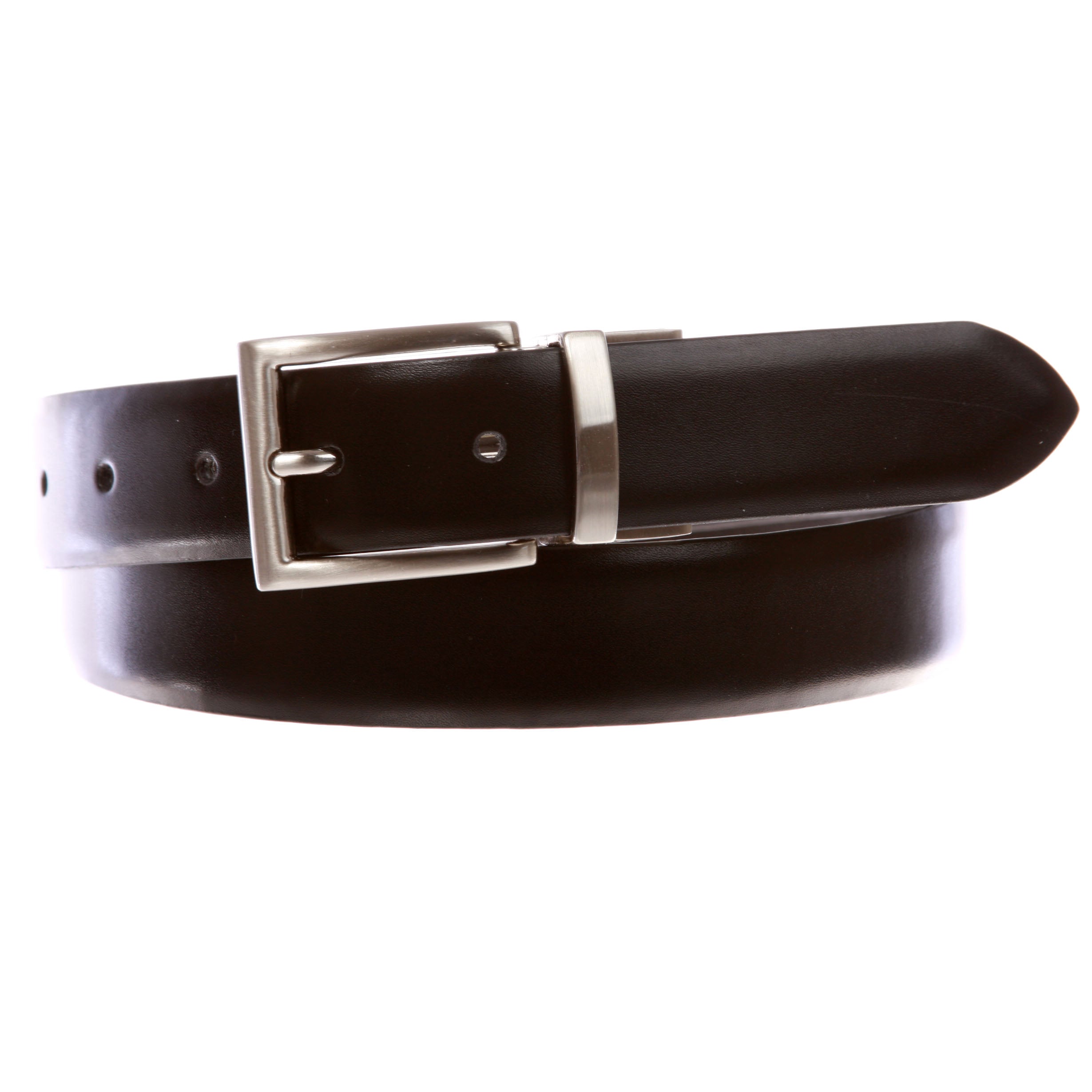 Men's Classic & Fashion Feather Edged Reversible Leather Dress Belt - OnlineBelts