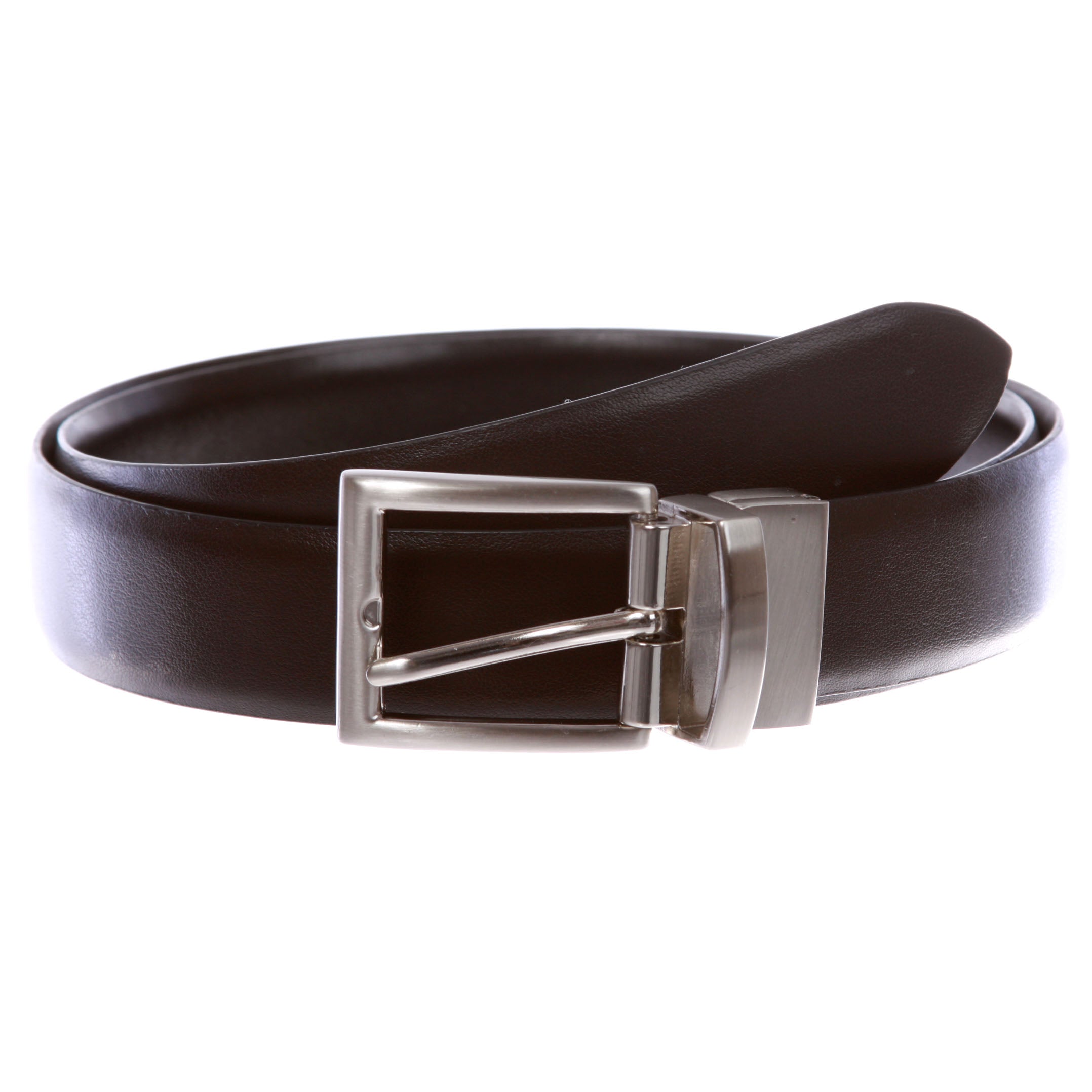 Men's Classic & Fashion Feather Edged Reversible Leather Dress Belt - OnlineBelts