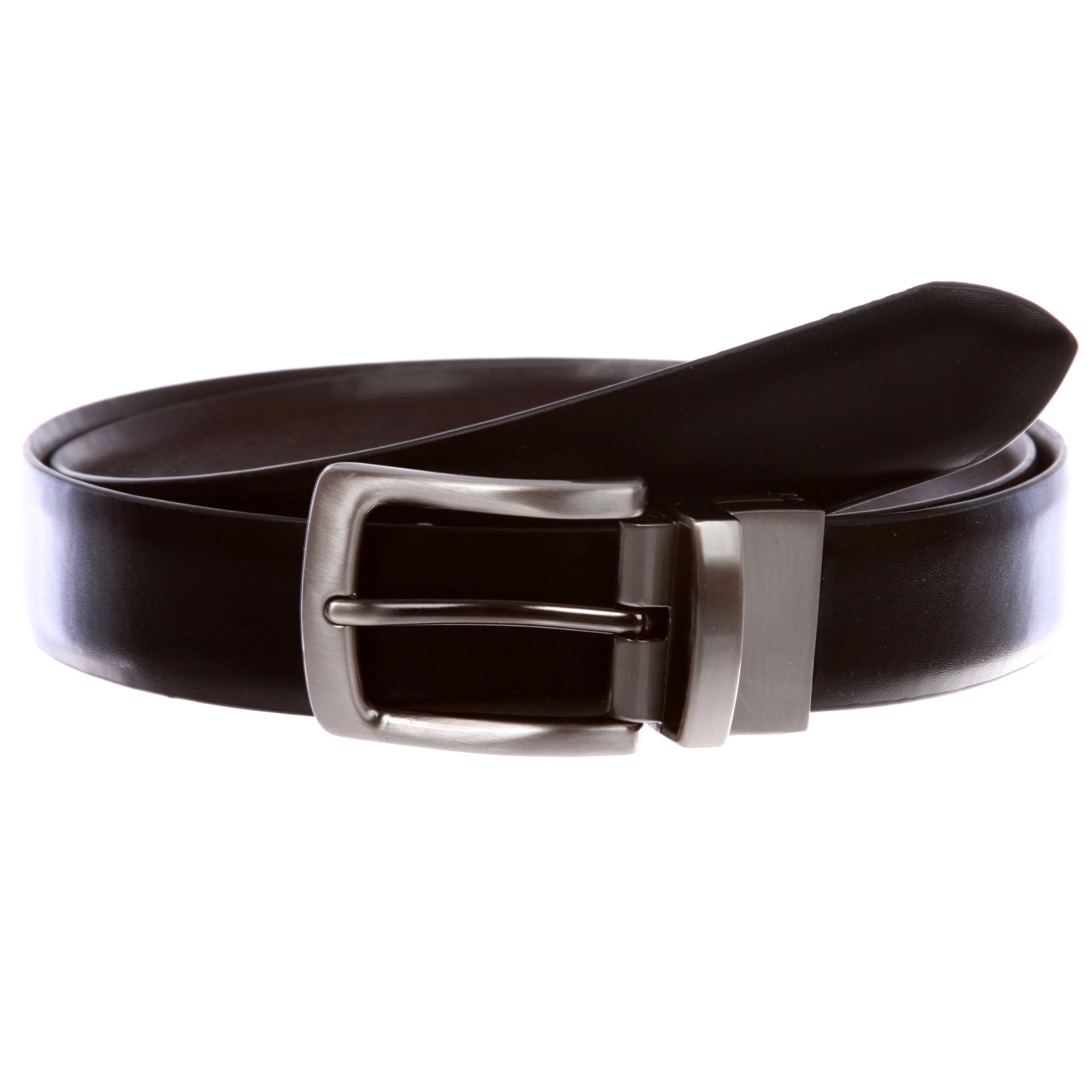 Men's Classic & Fashion Feather Edged Reversible Leather Dress Belt - OnlineBelts