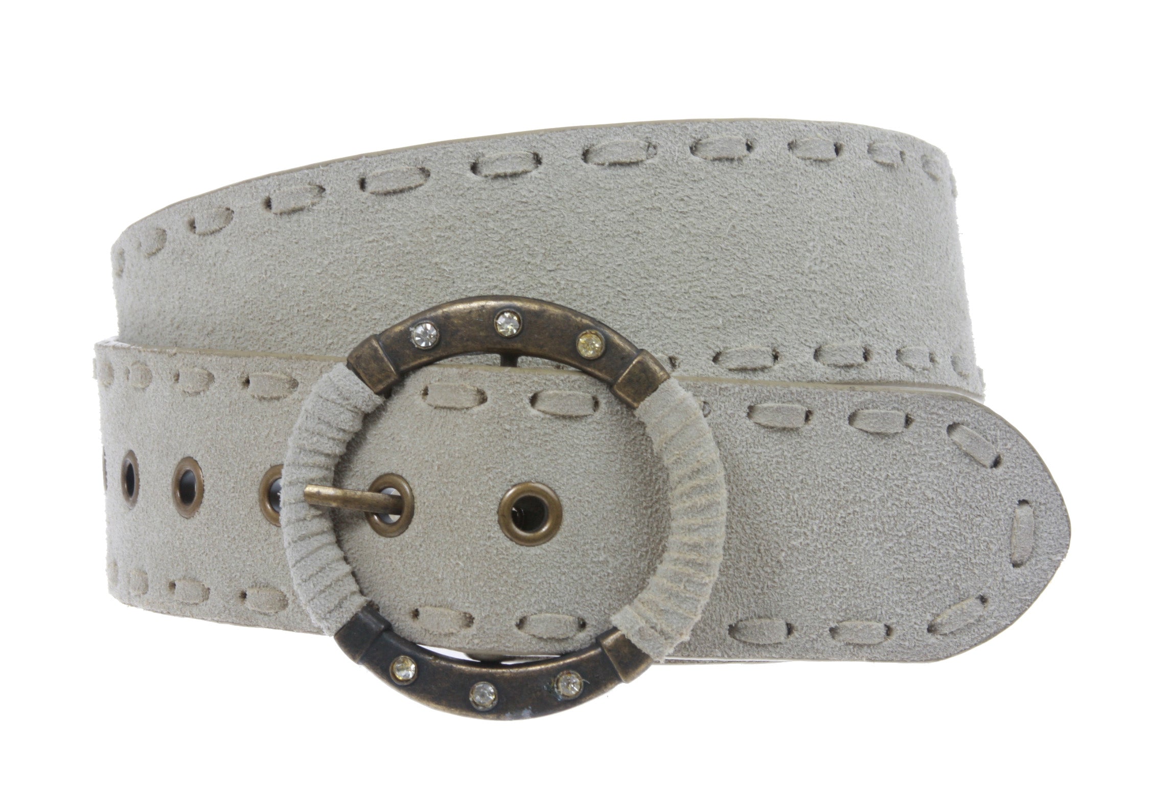 1 7/8 Inch Lace Edged Suede Leather Belt - OnlineBelts