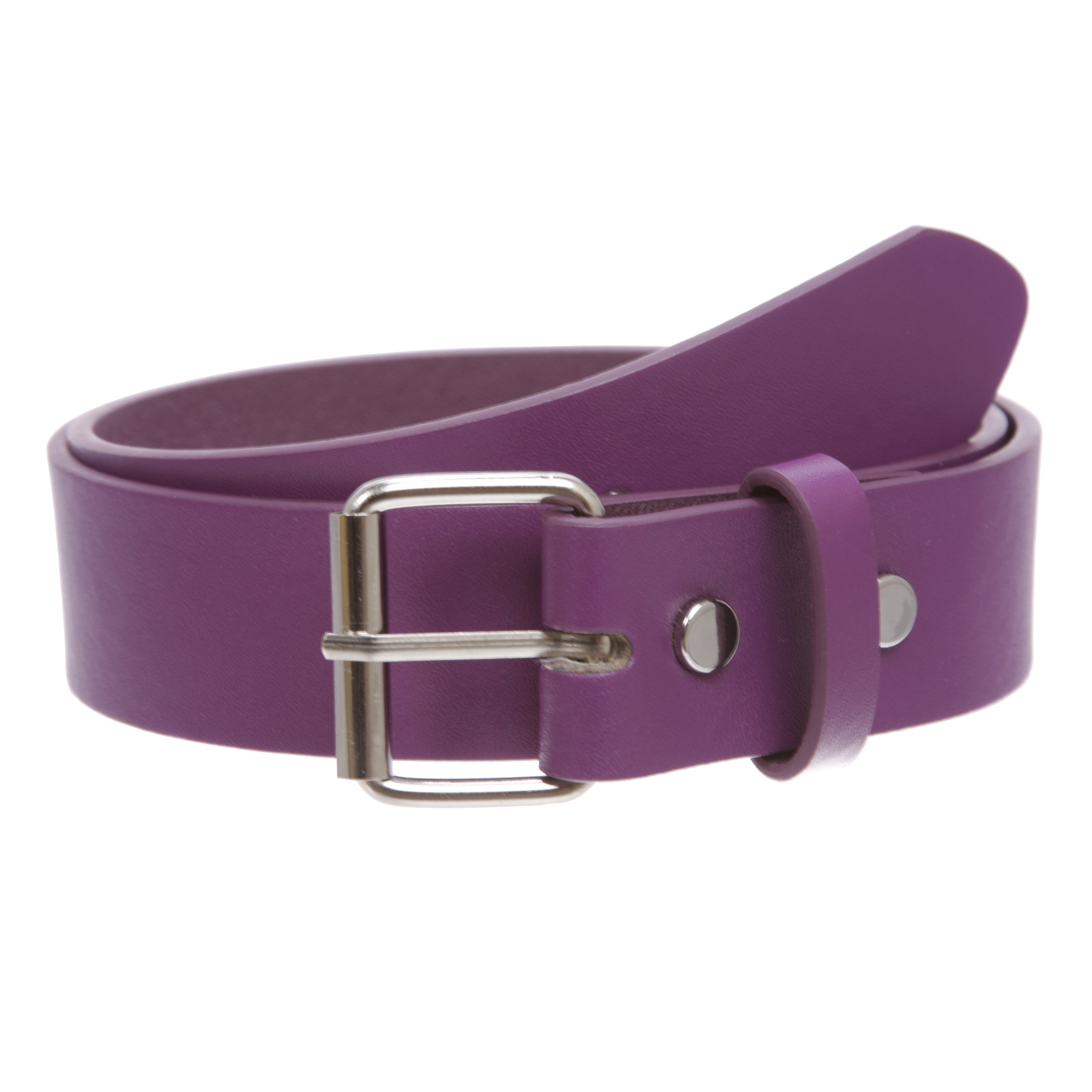 Kids or Extra Small Size Snap On Plain Leather Belt - OnlineBelts