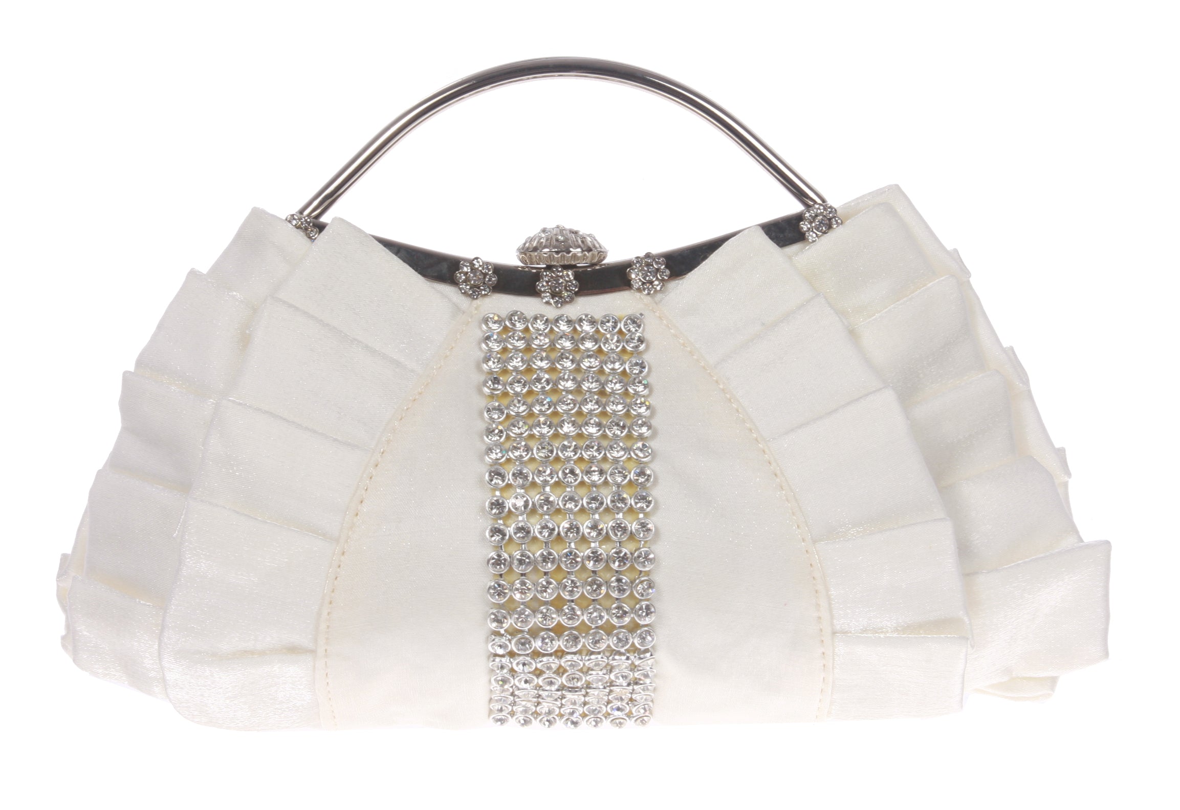 Rhinestone Band & Gather Trimmed Evening Bag - OnlineBelts