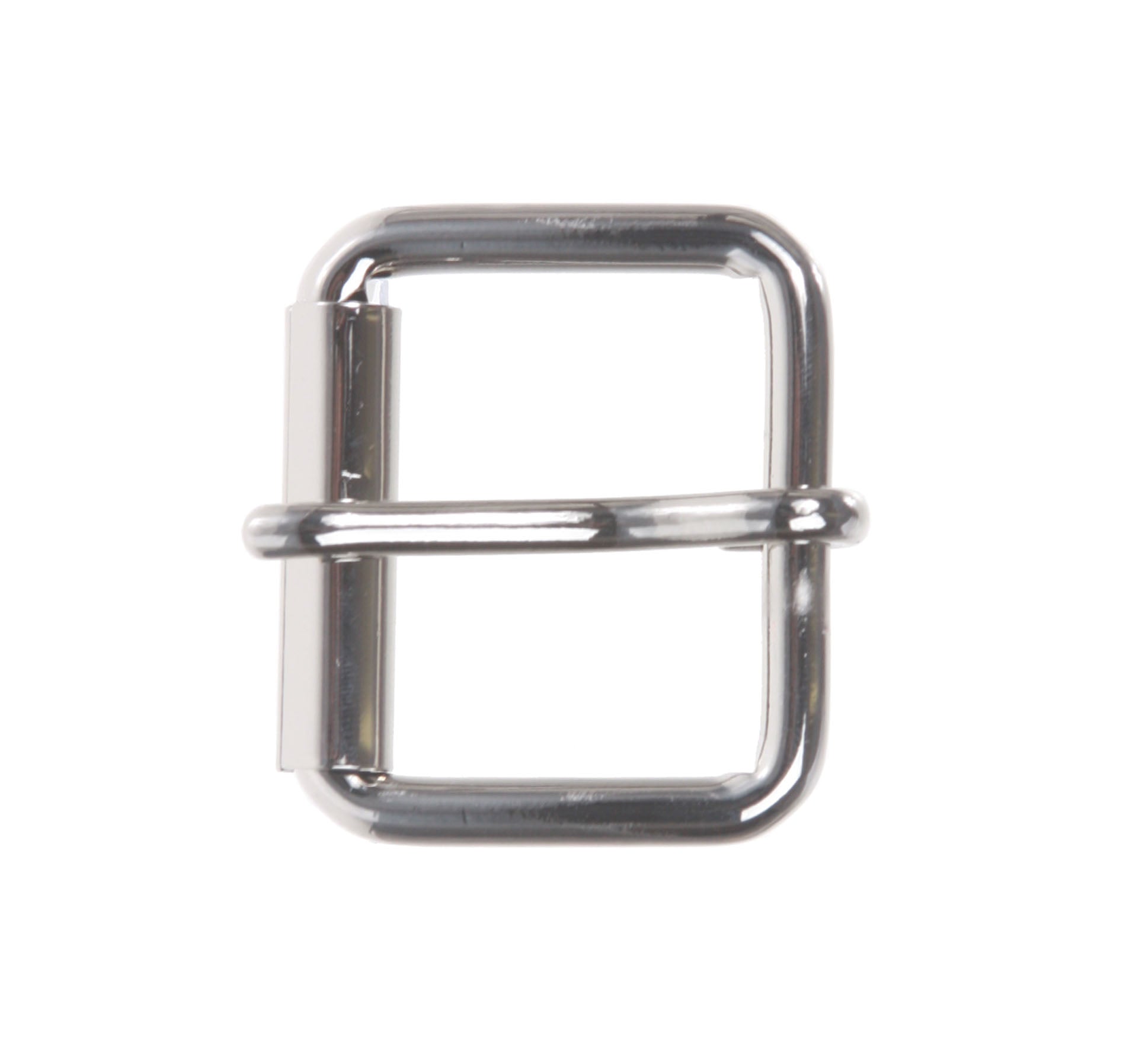 1 1/8" Nickel Plated Simple Roller Buckle - OnlineBelts