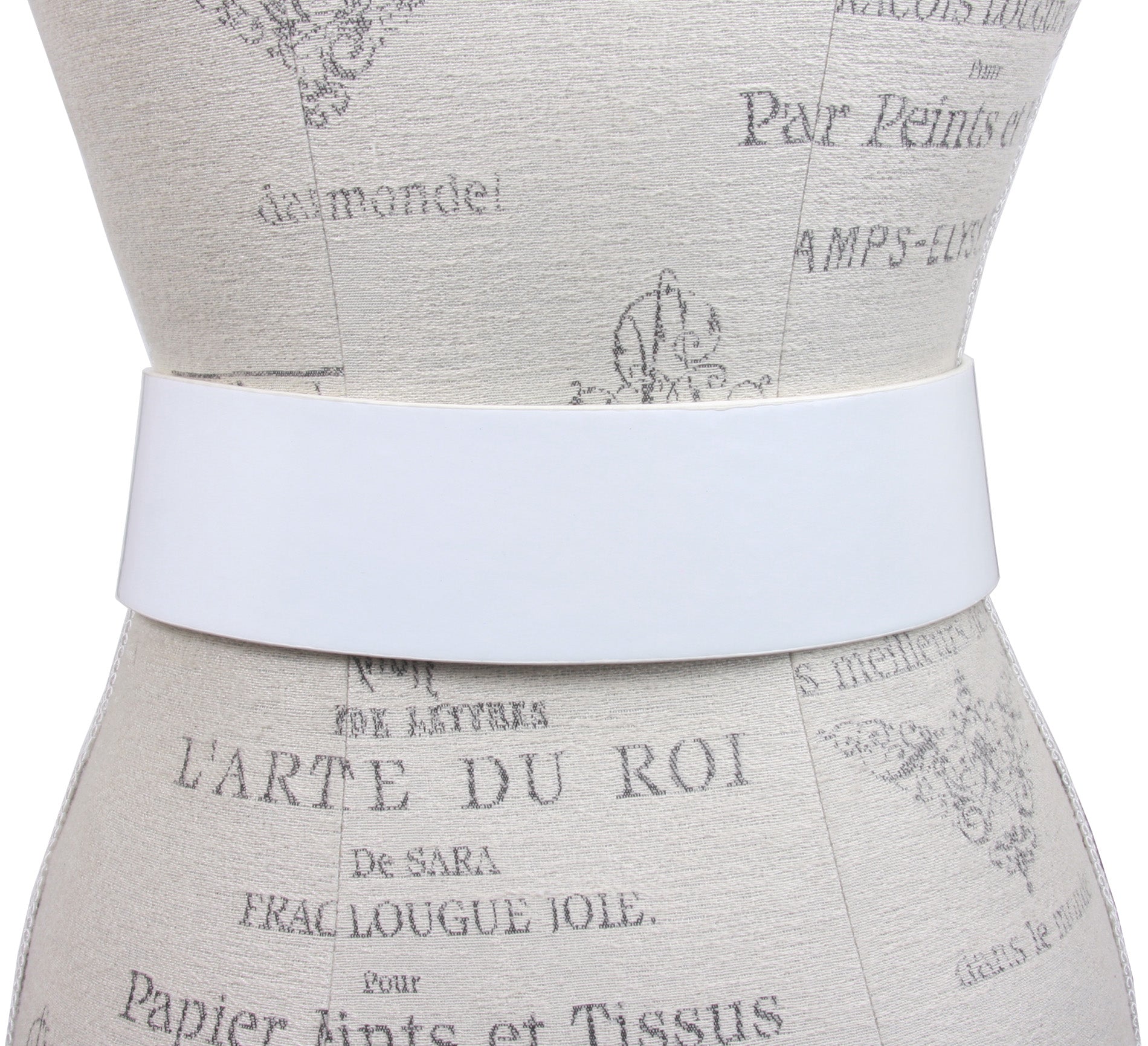 Ladies Oval Gold Buckle Wide Patent Contour Leather Belt - OnlineBelts