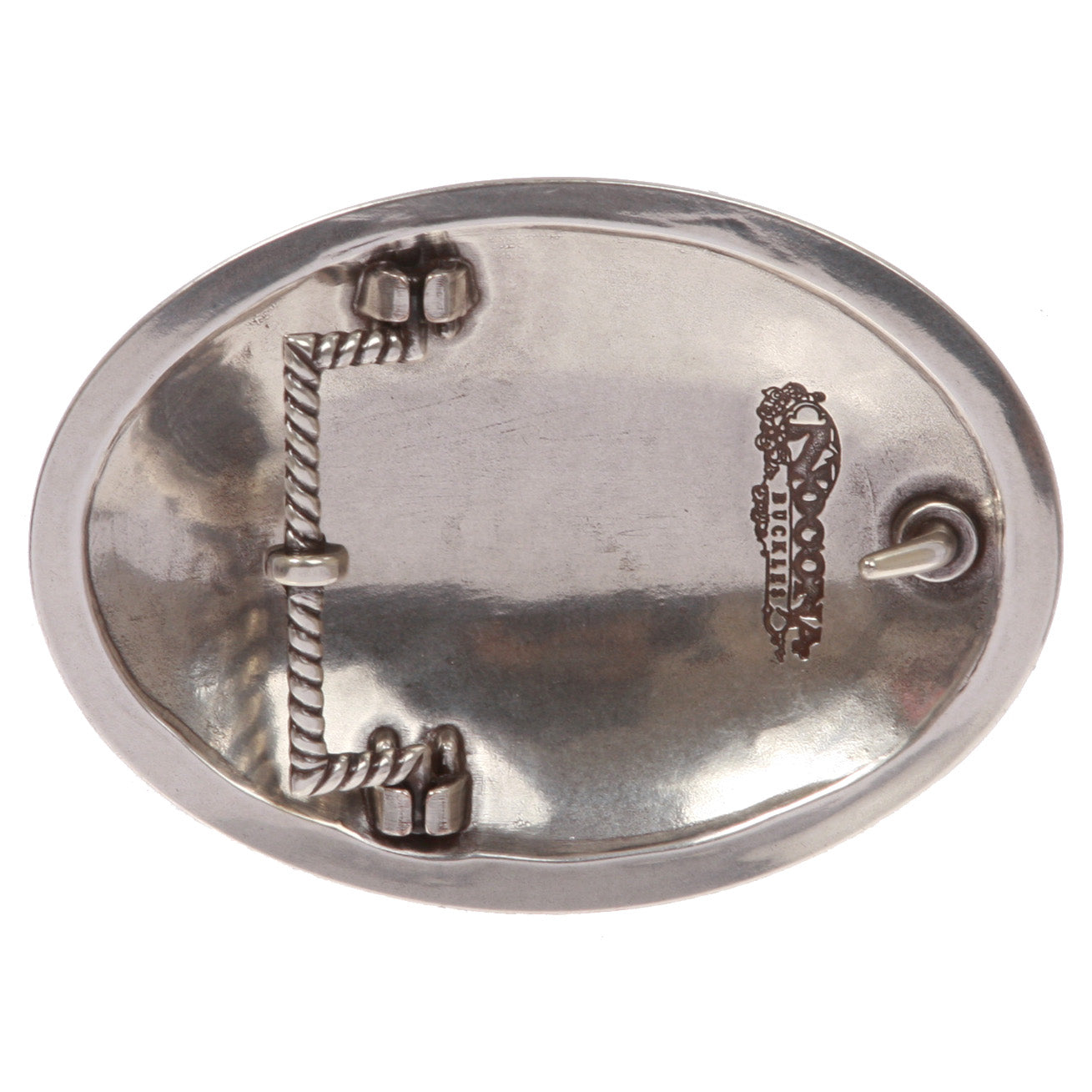 Snap on 1 1/2" Western Oval Eagle Leather Belt - OnlineBelts