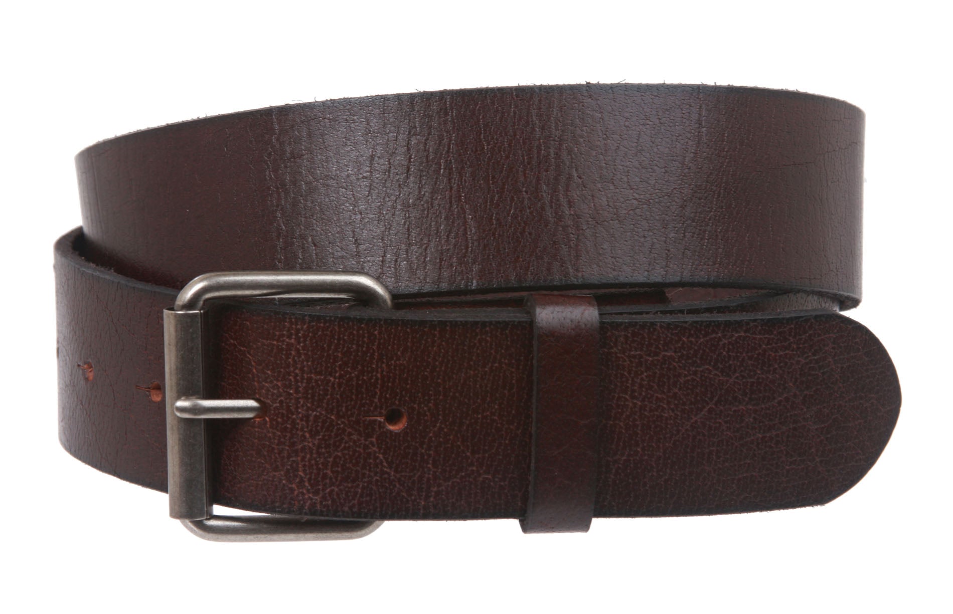 Vintage Genuine Soft Hand Oil-Tanned Leather Snap on Buckle Belt - OnlineBelts