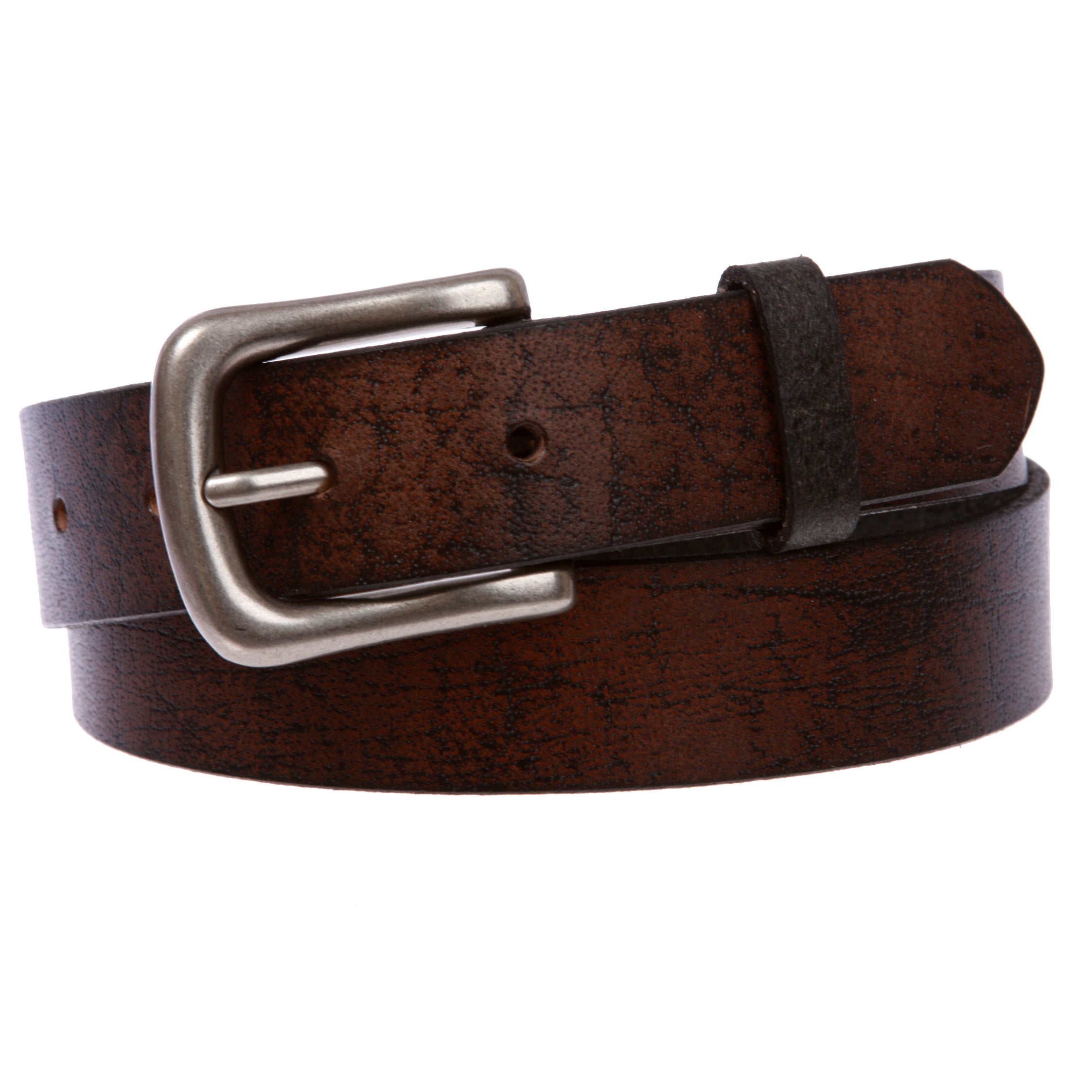 Kids Snap On Top Grain Vintage Genuine Leather Belt - OnlineBelts