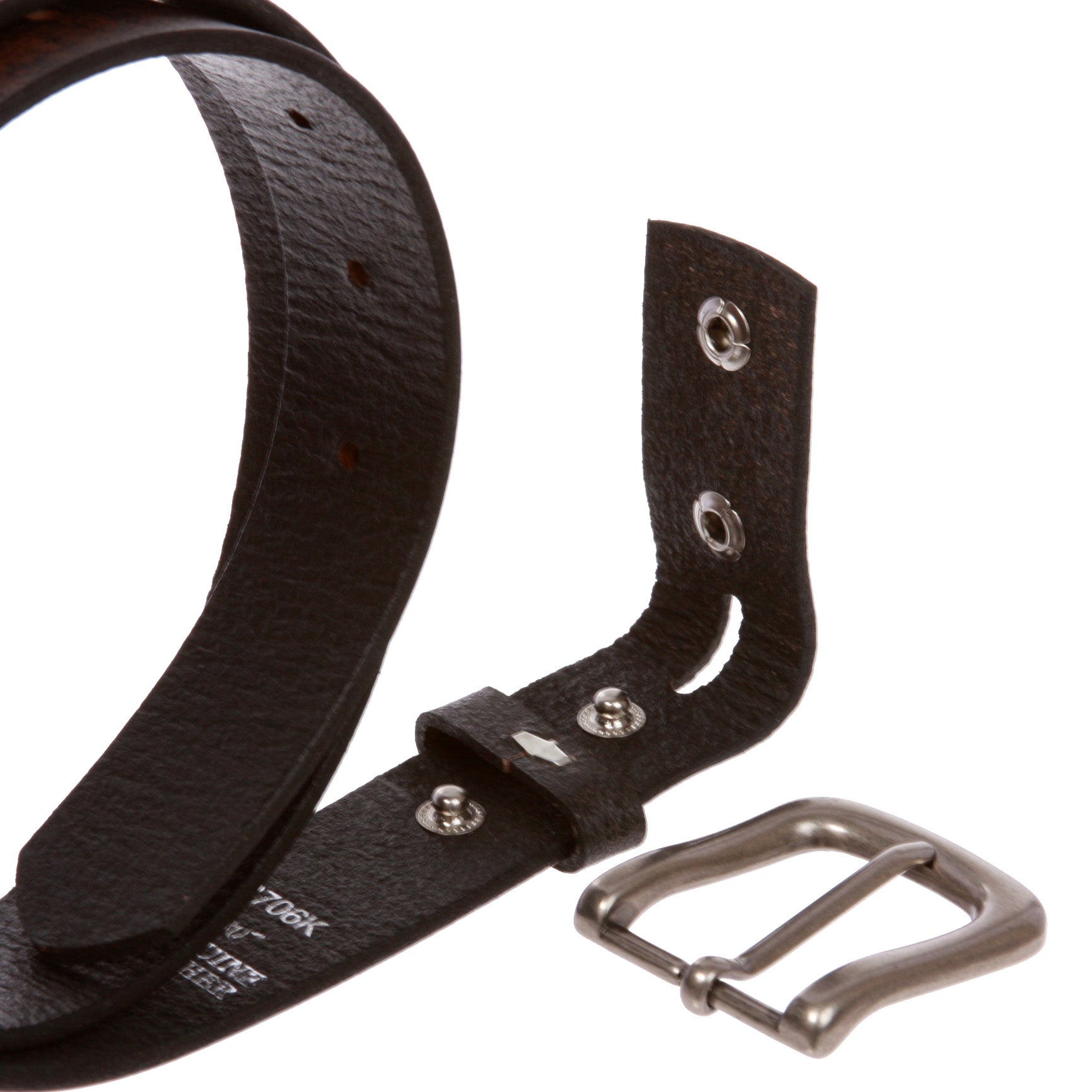 Kids Snap On Top Grain Vintage Genuine Leather Belt - OnlineBelts