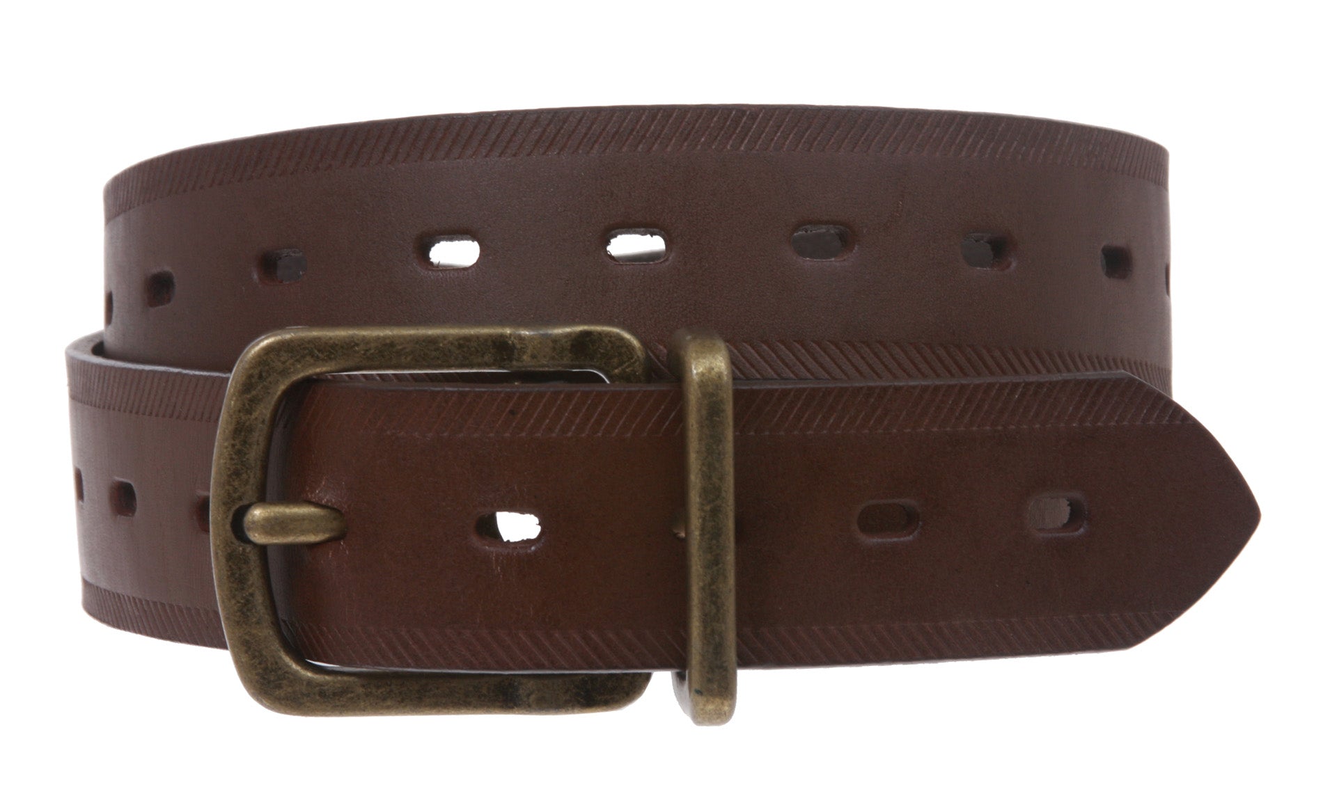 Mens Oil Tanned Genuine Leather Jean Belt - OnlineBelts