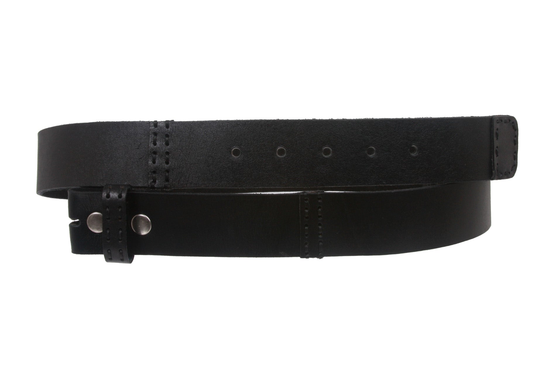 1 1/2 Inch Wide Snap On Oil Tanned Leather Belt Strap - OnlineBelts