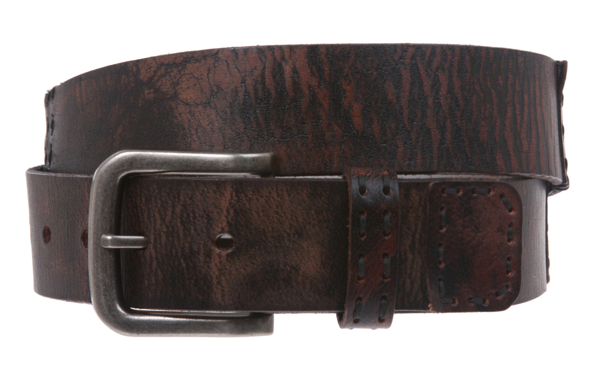 Snap On Oil Tanned Vintage Genuine Leather Belt - OnlineBelts