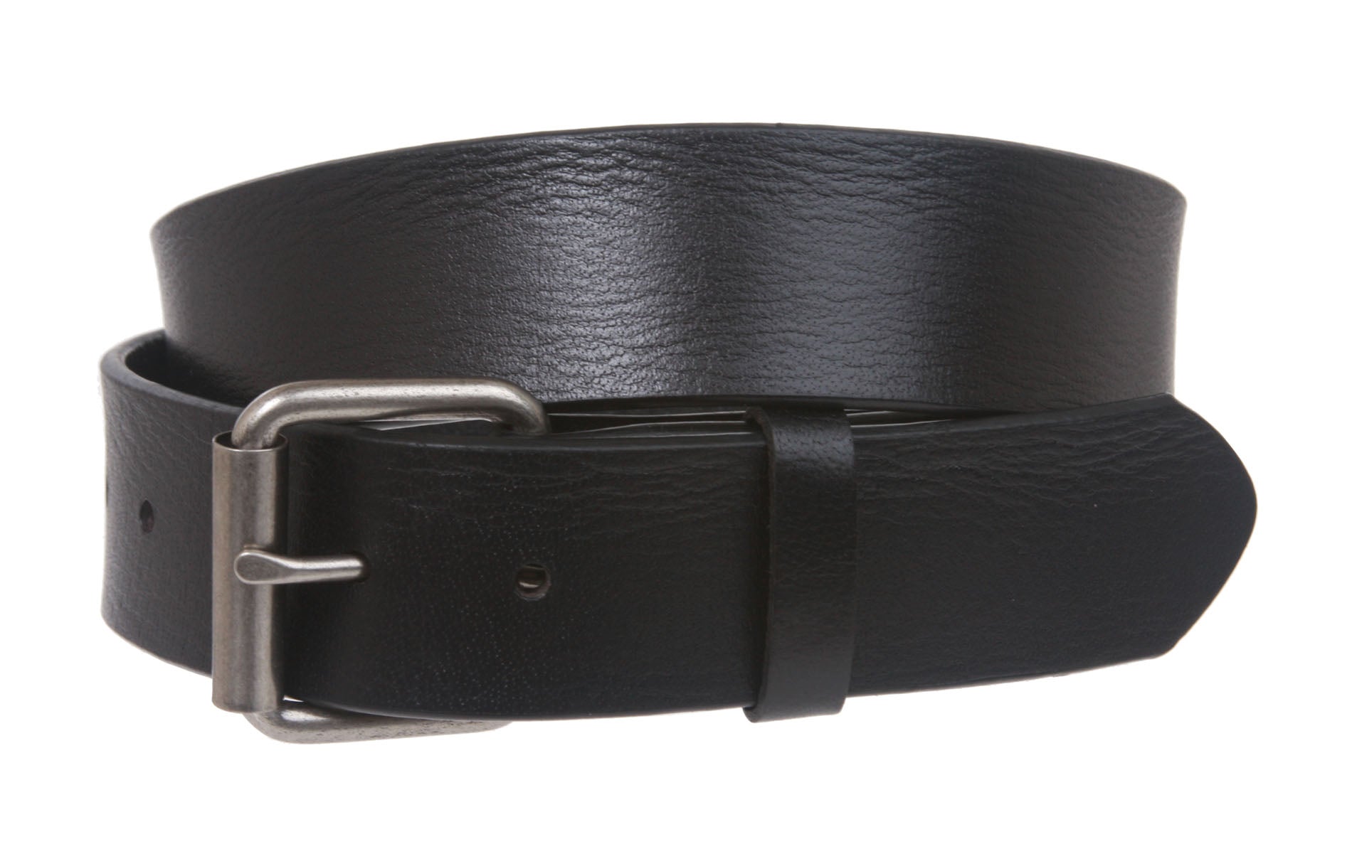 Snap On Plain Oil Tanned Top Grain Cowhide Vintage Retro Leather Belt - OnlineBelts