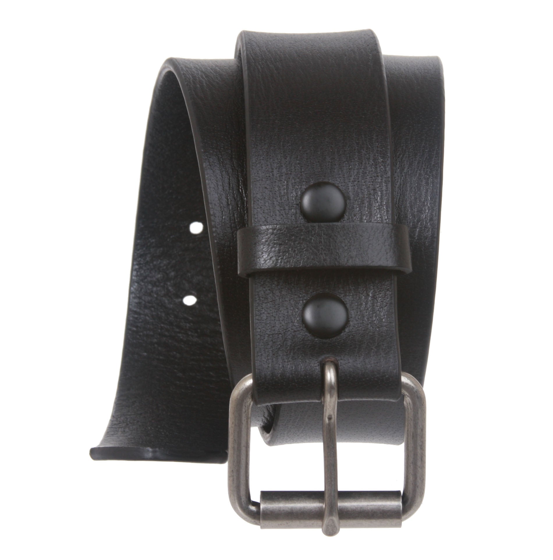 Snap On Plain Oil Tanned Top Grain Cowhide Vintage Retro Leather Belt - OnlineBelts