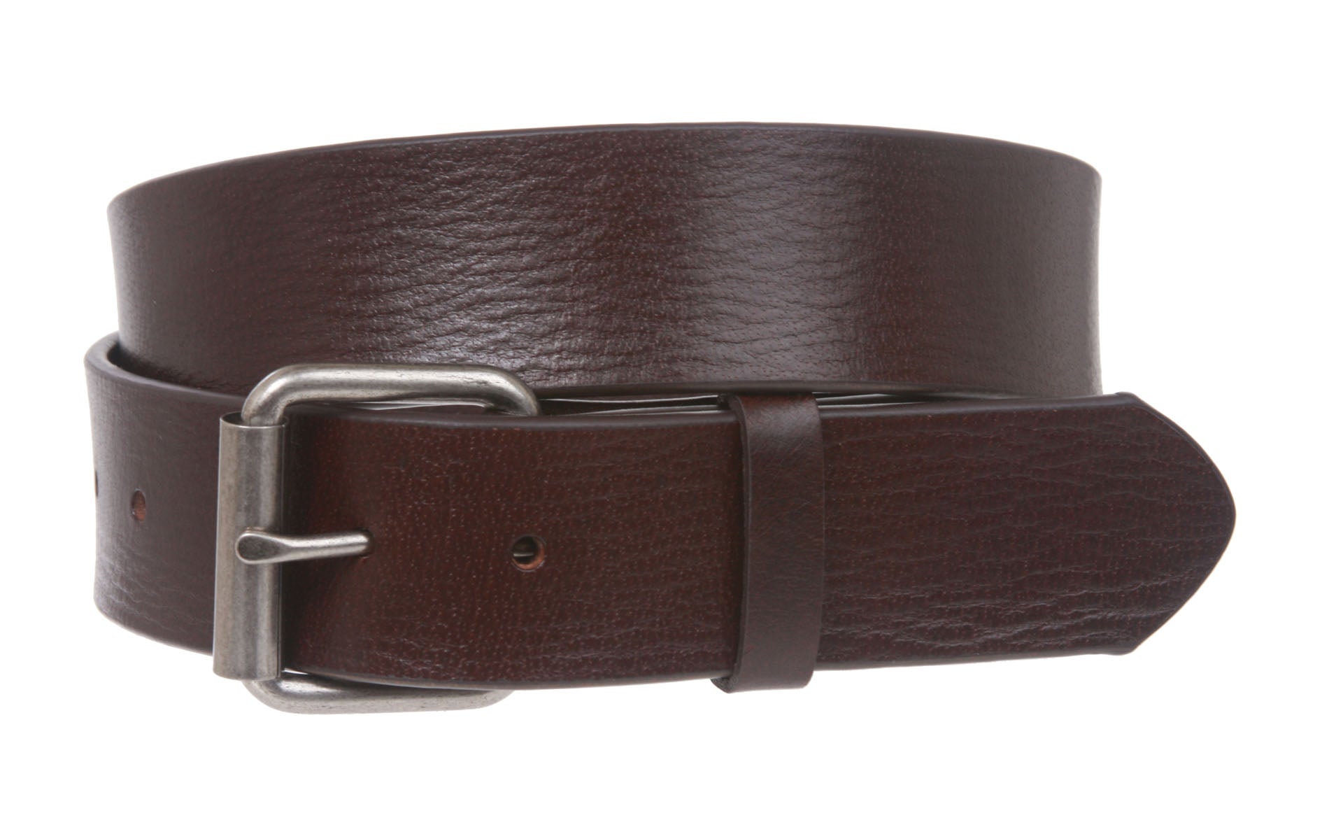 Snap On Plain Oil Tanned Top Grain Cowhide Vintage Retro Leather Belt - OnlineBelts