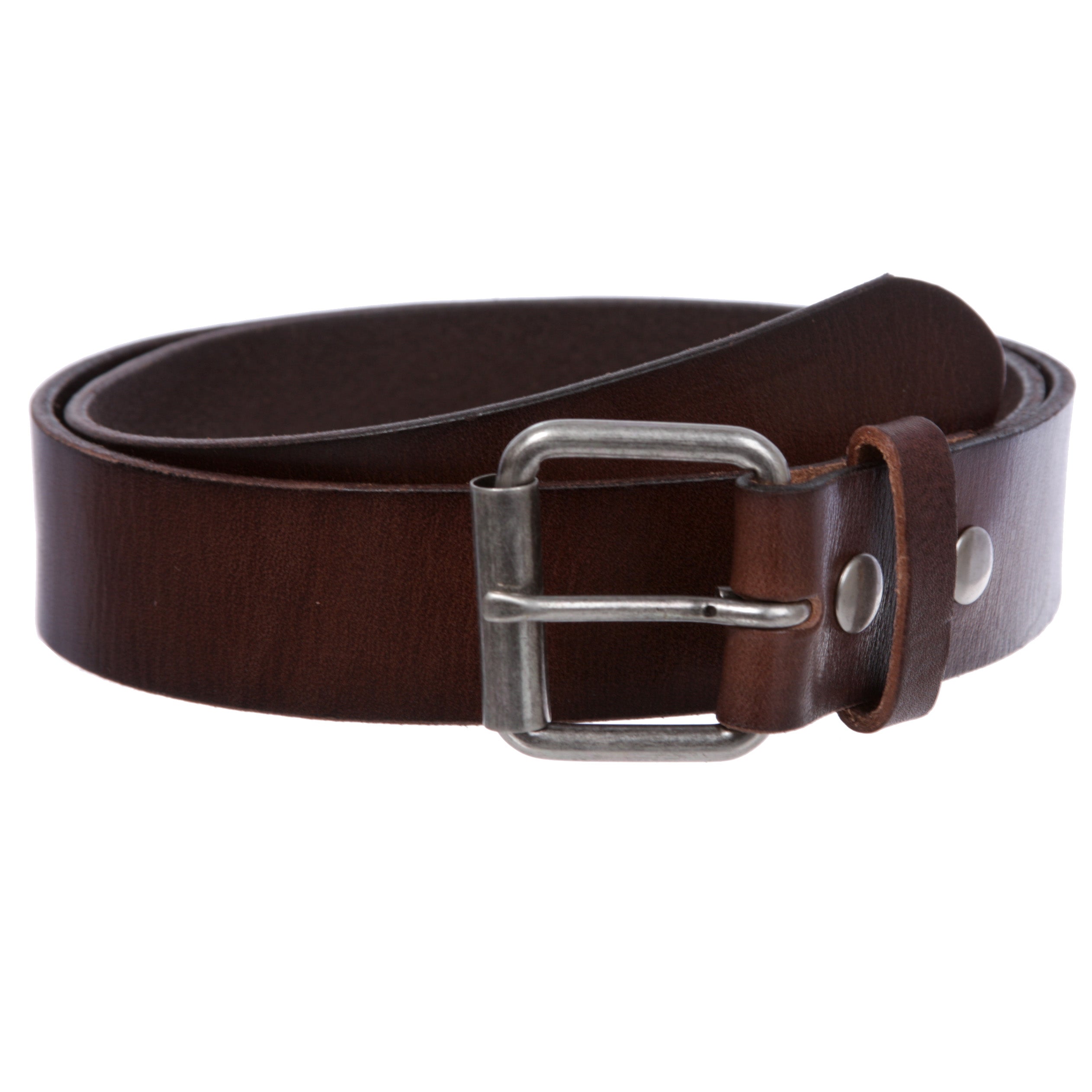 Men's or Women's Classic Roller Buckle Leather Jean Belt - OnlineBelts