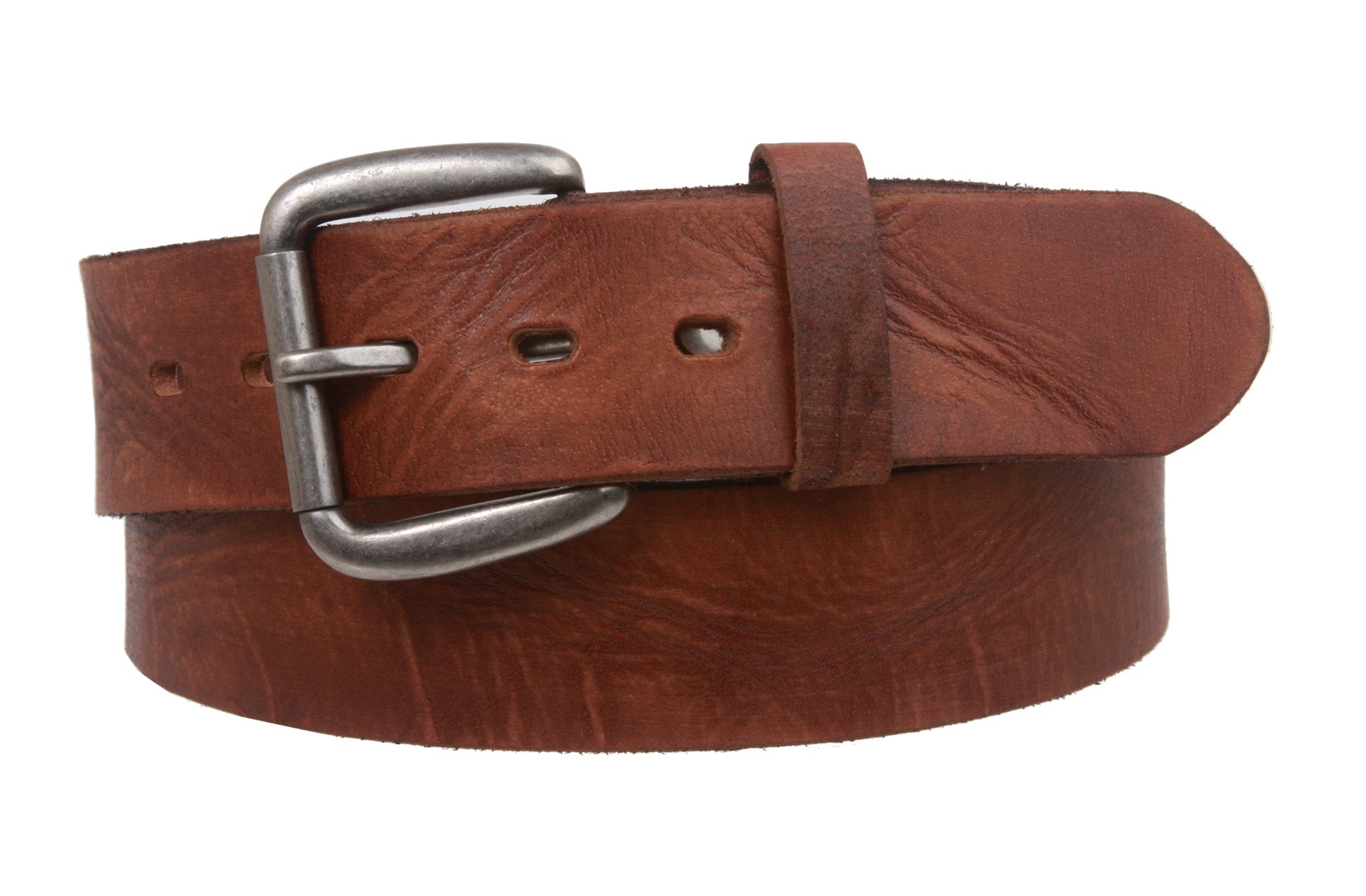 Snap On Oil Tanned Top Grain Genuine Vintage Retro Western Cowhide Leather Belt - OnlineBelts