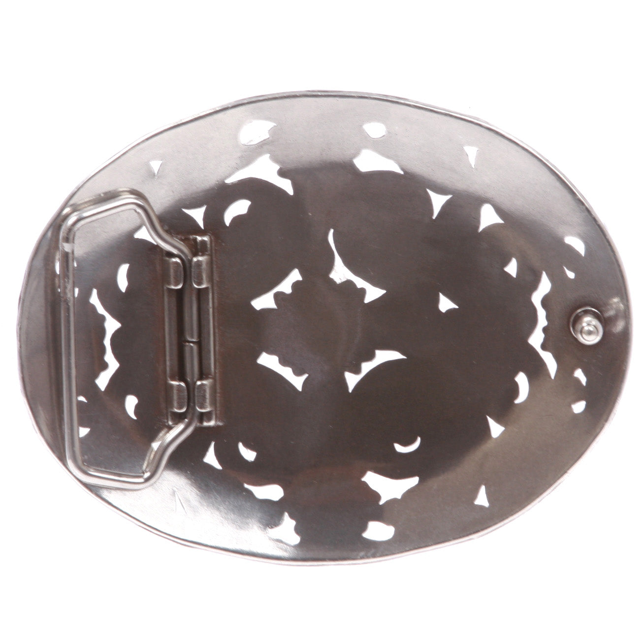 Western Rhinestone Silver Perforated Sunflower Filigree Oval Buckle - OnlineBelts
