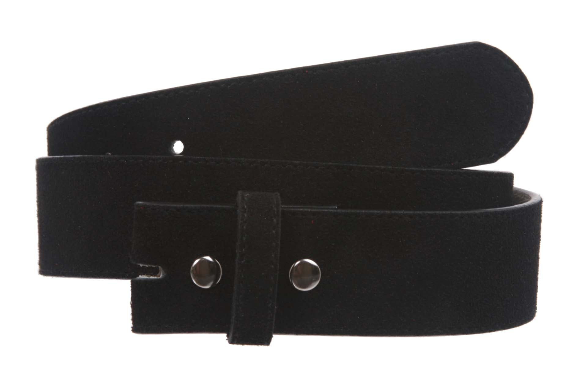 1 1/2" Snap On Suede Leather Belt Strap - OnlineBelts