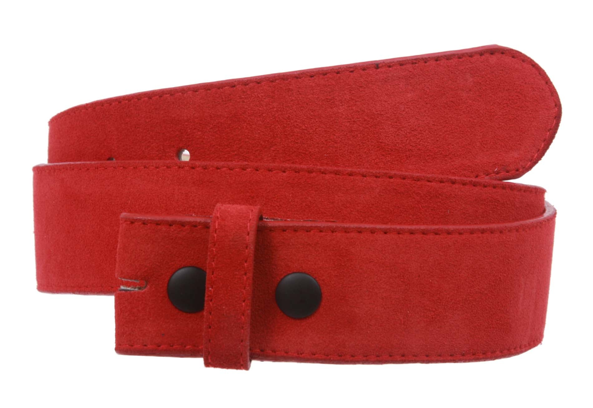 1 1/2" Snap On Suede Leather Belt Strap - OnlineBelts