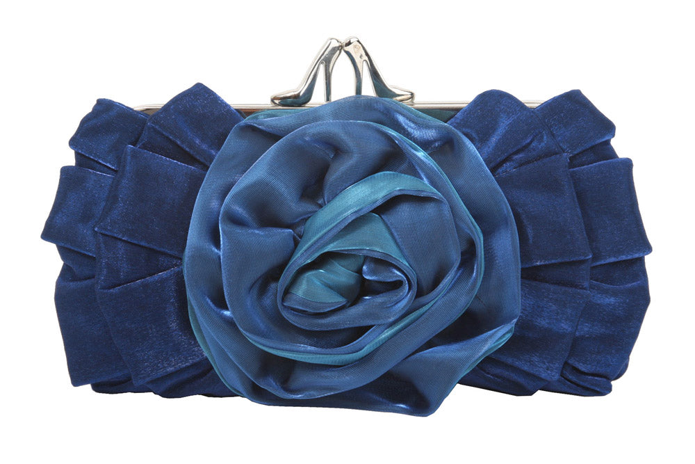 Gathered & Rose Trim Evening Bag - OnlineBelts