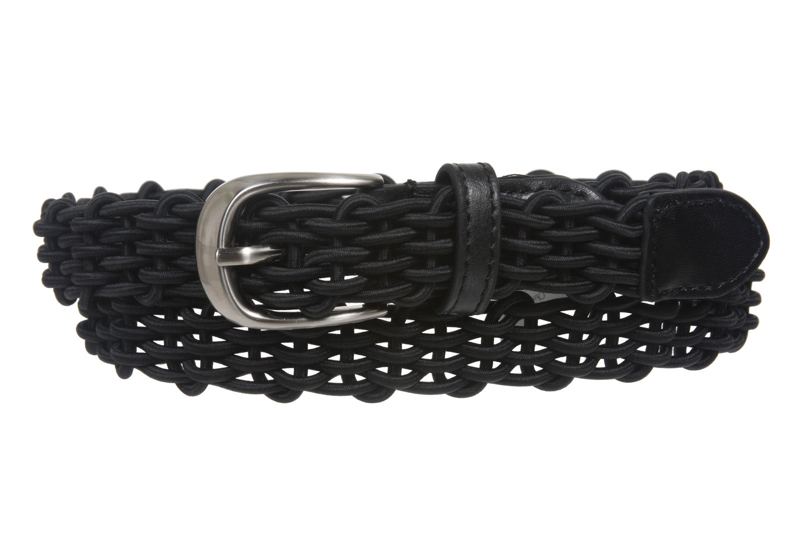 1" Comfort Stretch Braided Horseshoe Non Leather Belt - OnlineBelts