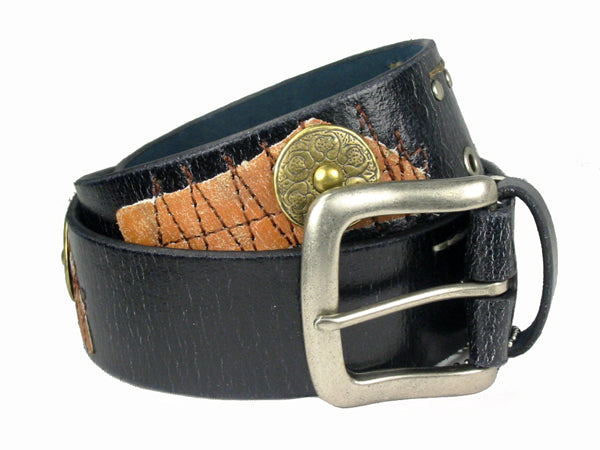 Men's Vintage/Distress Style Genuine Leather Casual Jeans Belt - OnlineBelts