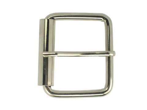 1 3/4" (45 m) Nickel Plated Single Prong Simple Silver Roller Buckle - OnlineBelts