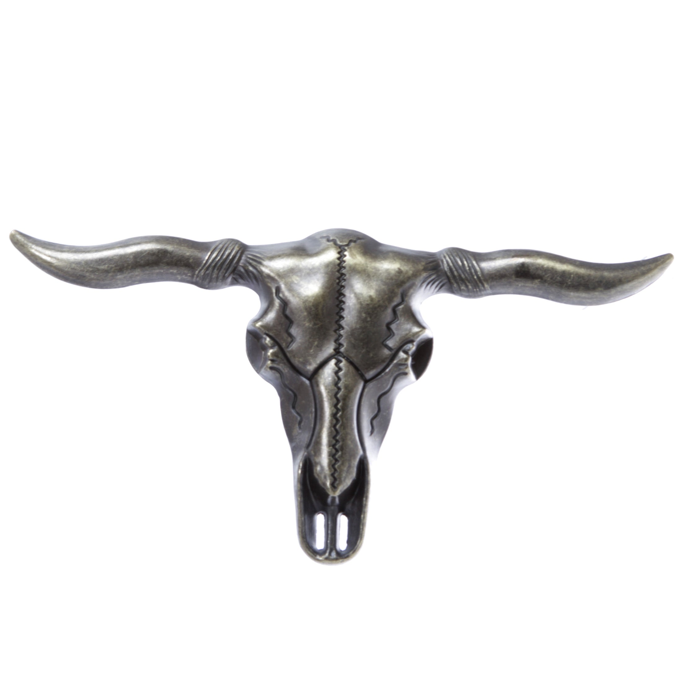 Long Horn Bull Western Longhorn Texas Cowboy Large Belt Buckle - OnlineBelts