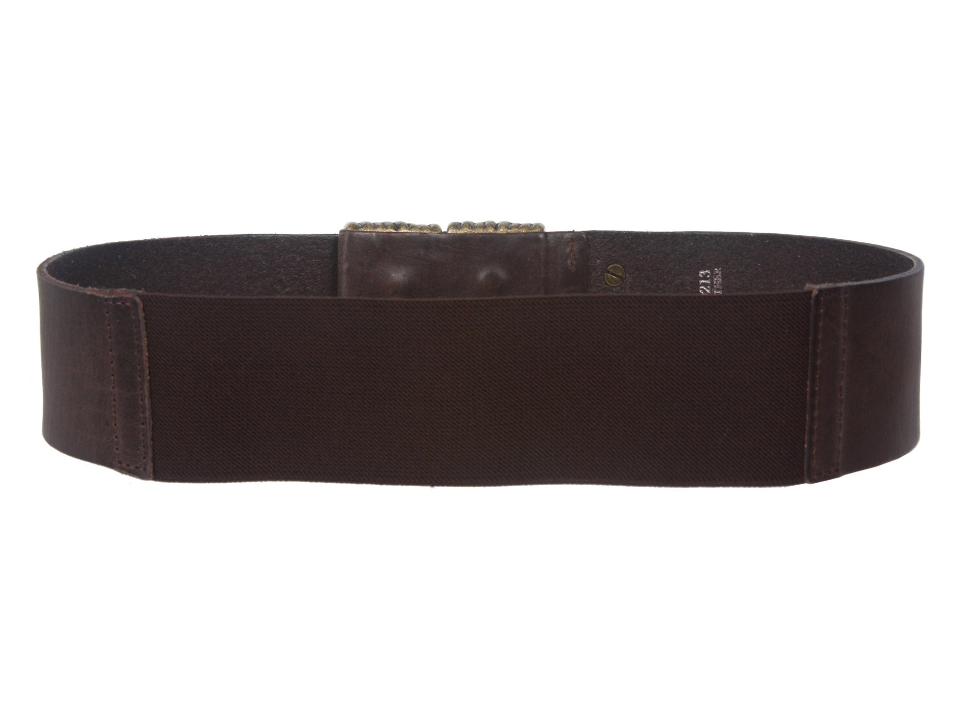 Women's 2 1/4" High Waist Pull-Through Full Grain Vintage Leather Stretch Belt - OnlineBelts