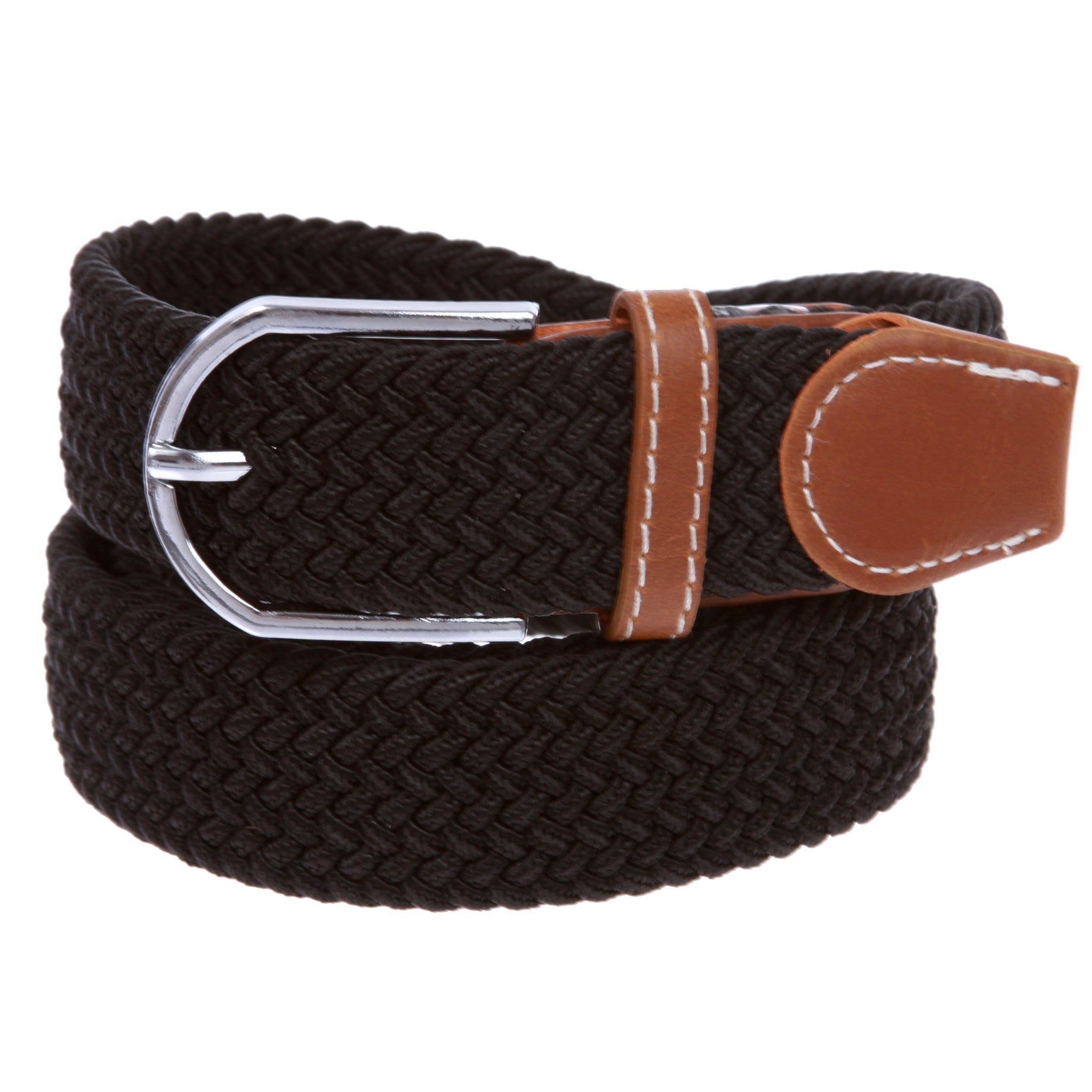 1 1/4'' Braided Woven Elastic Stretch Belt - OnlineBelts