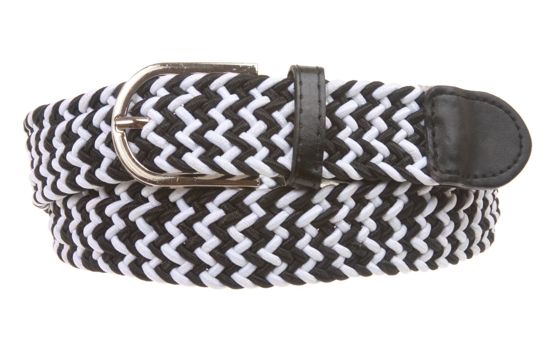 1 1/4'' Braided Woven Elastic Stretch Belt - OnlineBelts