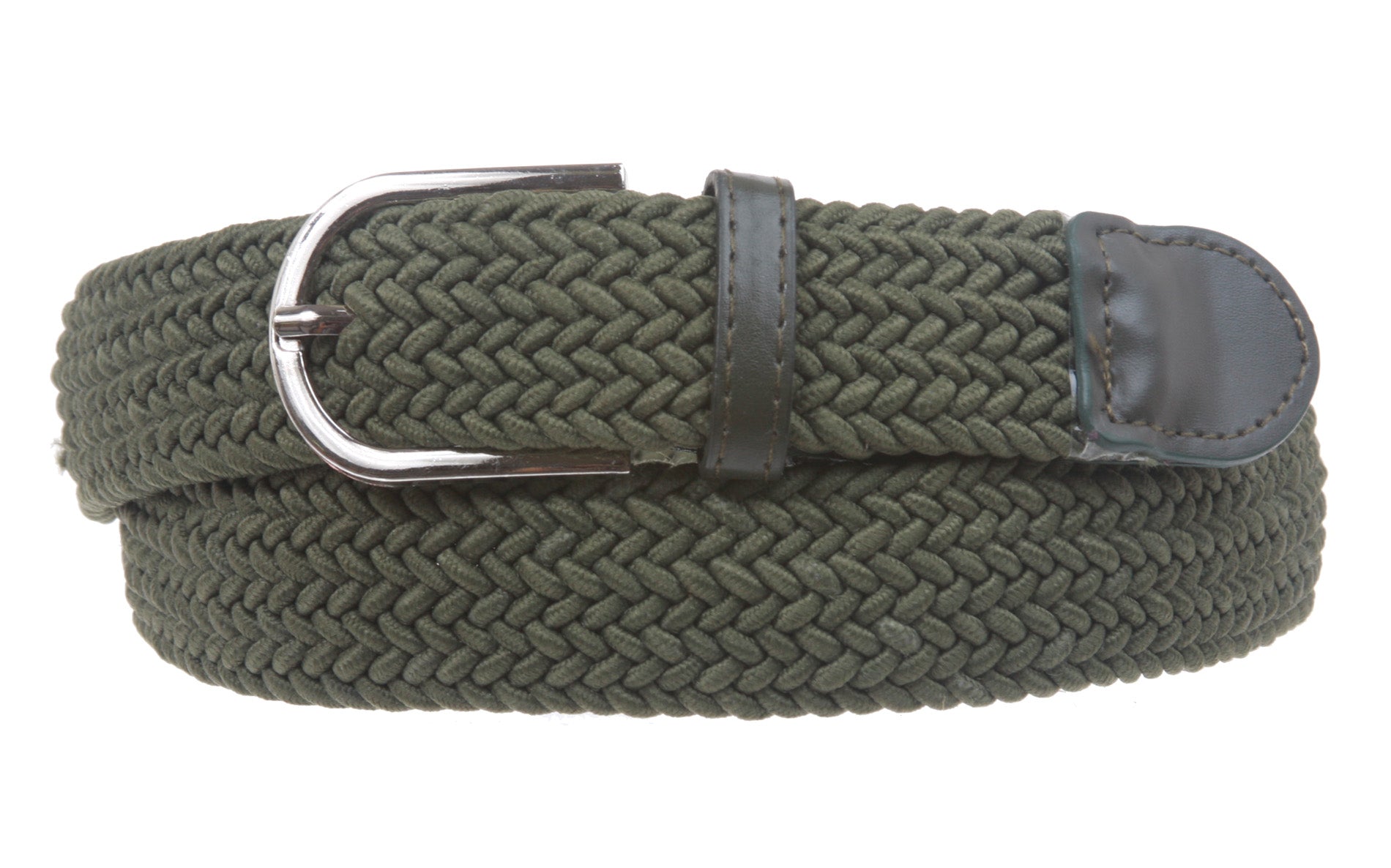 1 1/4'' Braided Woven Elastic Stretch Belt - OnlineBelts