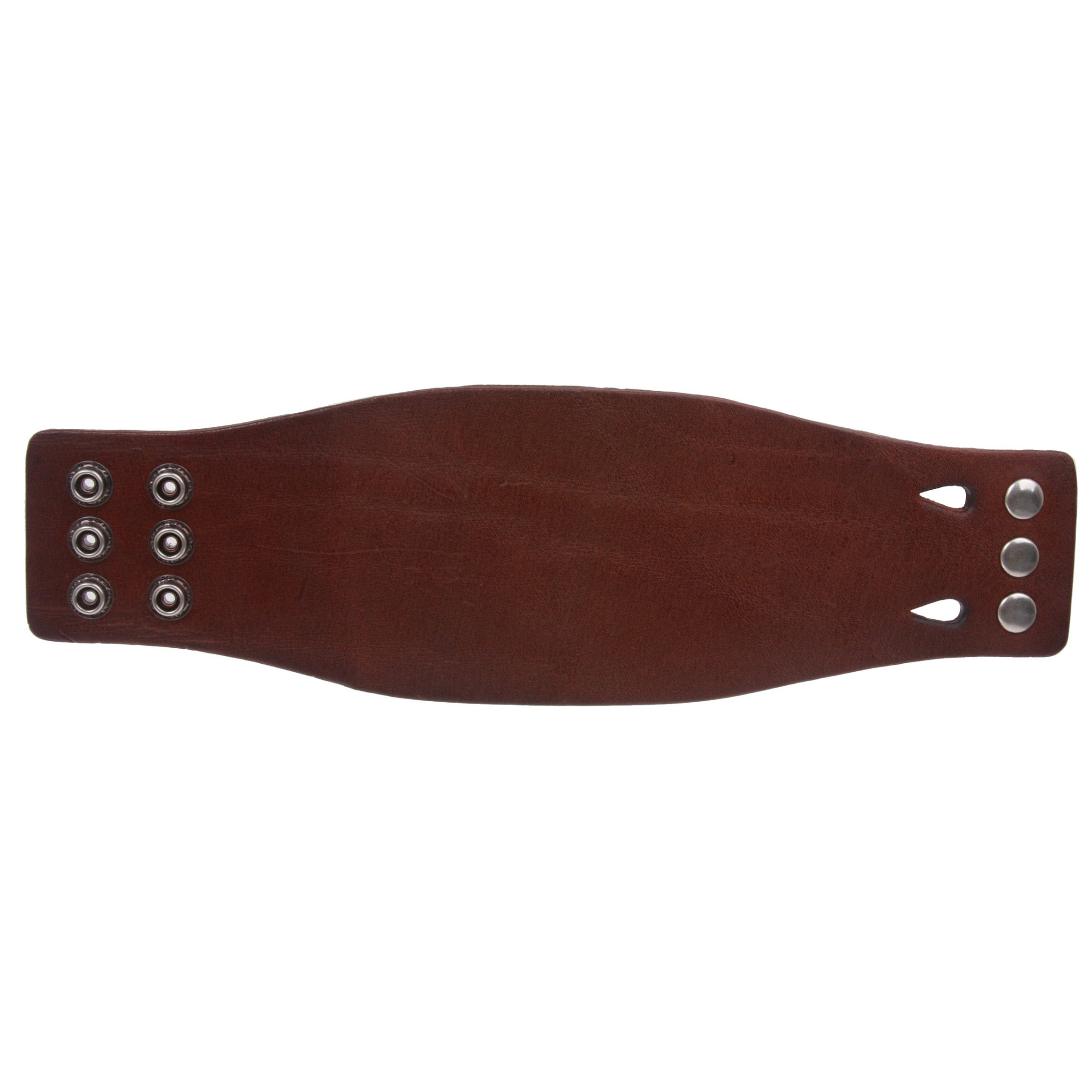 3 Inches Wide Oil Tanned Leather Wristband Cuff Bracelet - OnlineBelts