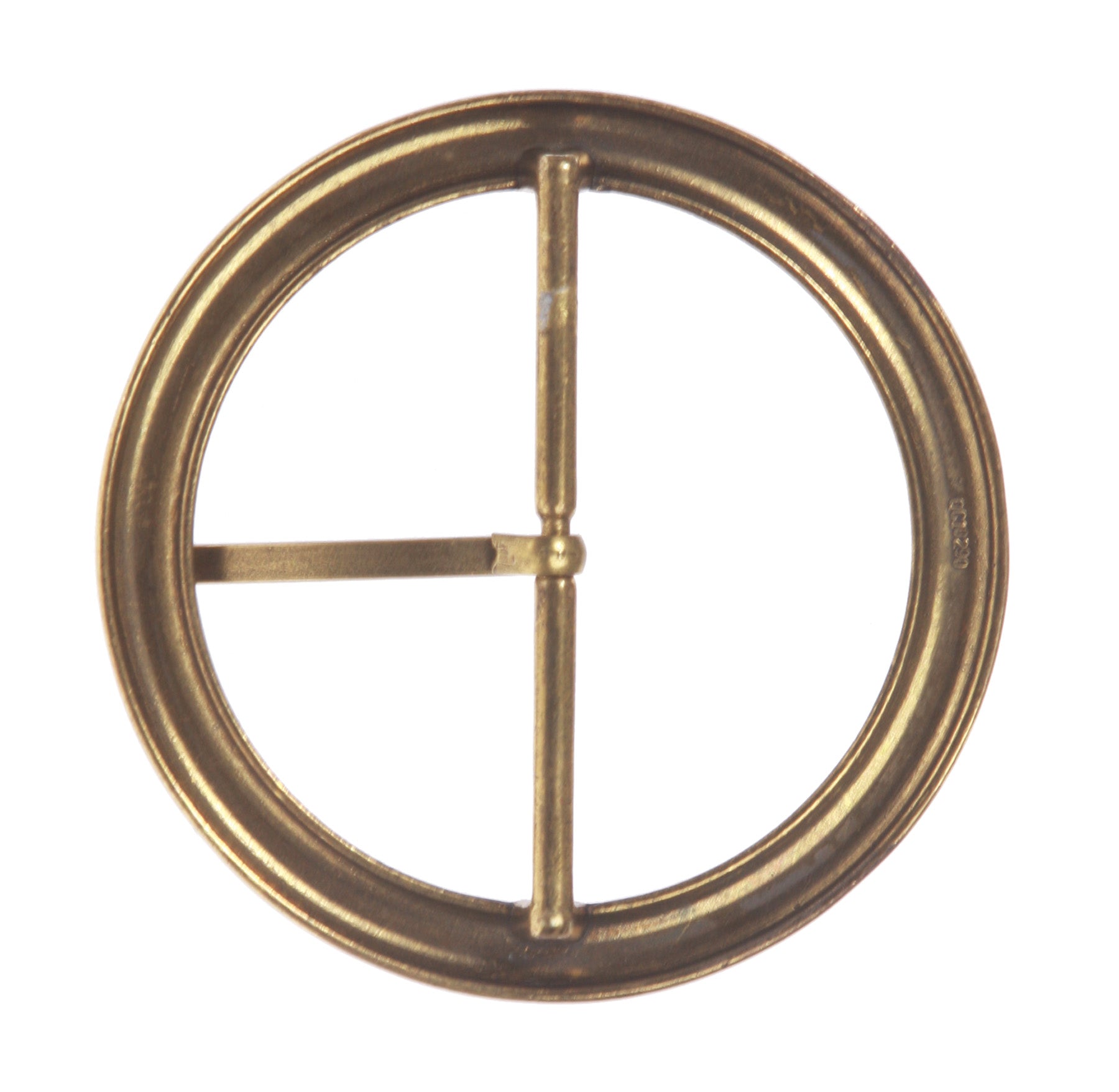 2 3/8" (60 mm) Single Prong Round Circle Center Bar Belt Buckle - OnlineBelts