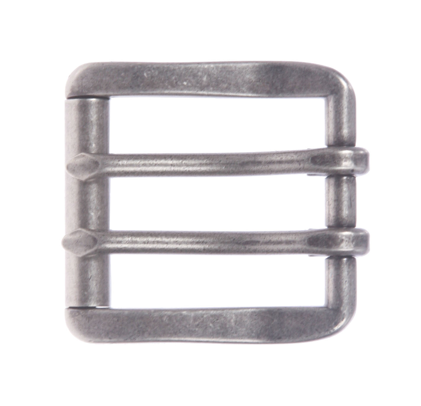 1 1/2" (38 mm) Double Prong Roller Solid Brass Belt Buckle - OnlineBelts