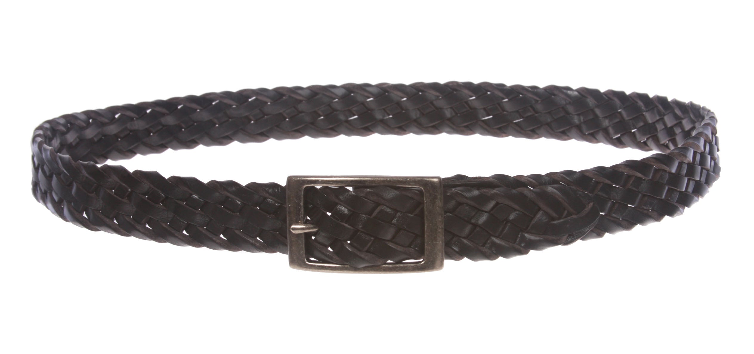 1 1/4" Braided Woven Leather Belt - OnlineBelts