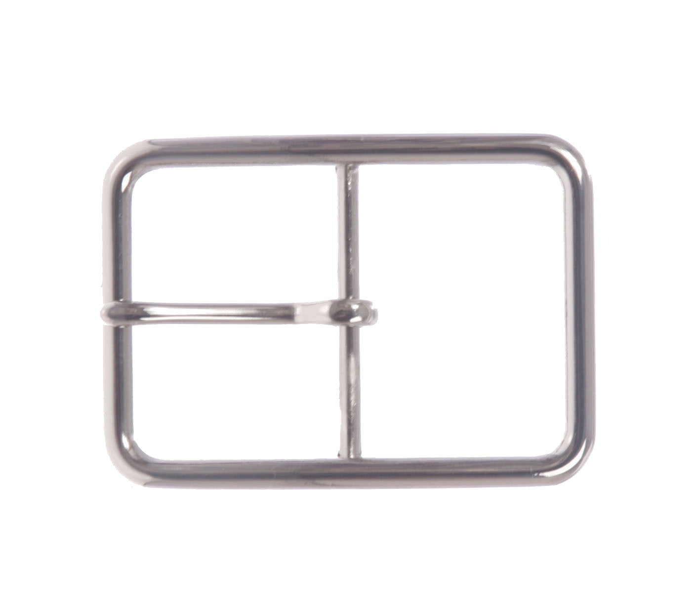 1 1/2" (38 mm) Nickel Free Center Bar Single Prong Rectangular Belt Buckle - OnlineBelts