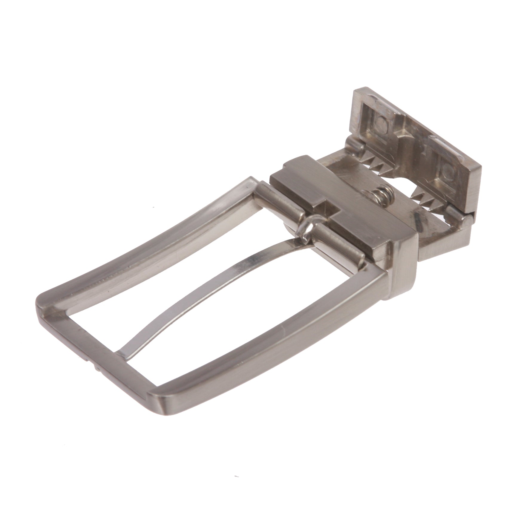 1 3/8 Inch (35 mm) Silver Reversible Clamp Belt Buckle