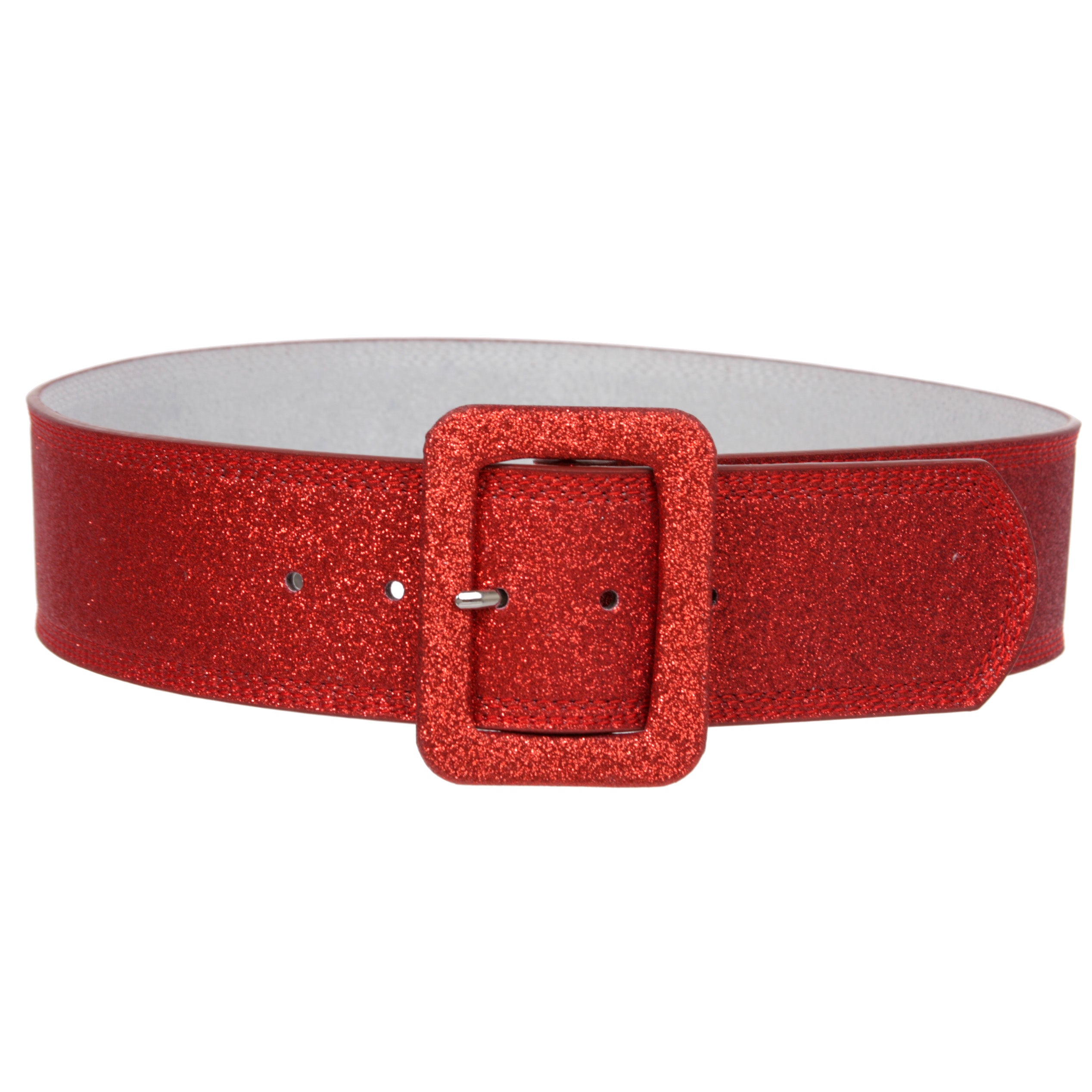 Women's Wide High Waist Glitter Fashion Leather Belt - OnlineBelts