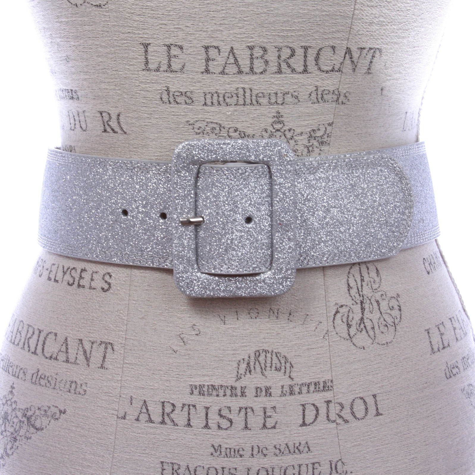 Women's Wide High Waist Glitter Fashion Leather Belt - OnlineBelts