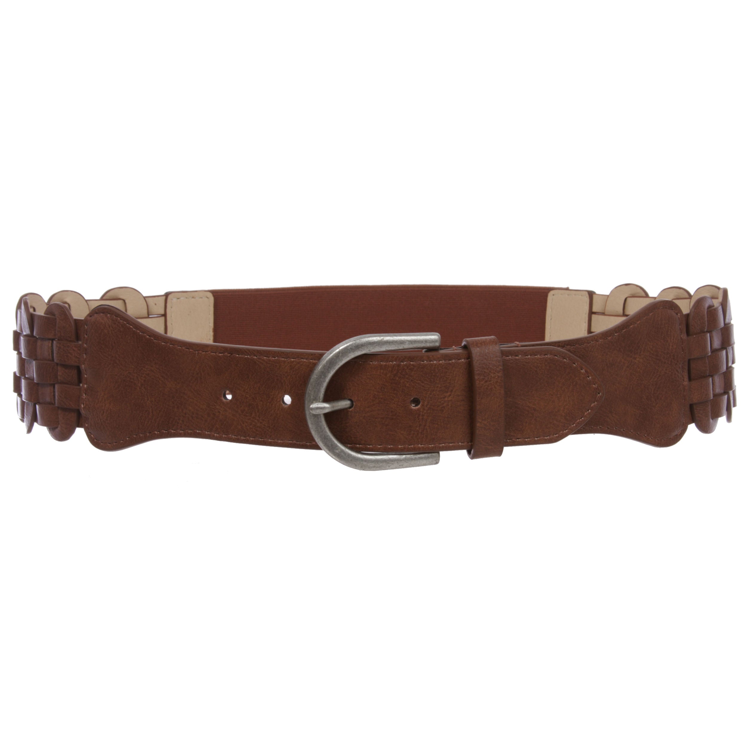 Women's 2" (55 mm) Wide High Waist Braided Fashion Stretch Belt - OnlineBelts