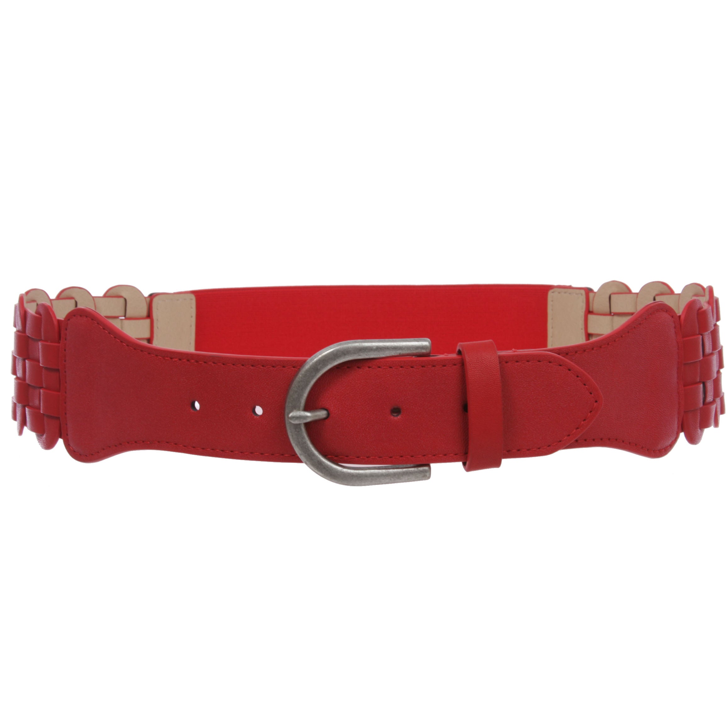 Women's 2" (55 mm) Wide High Waist Braided Fashion Stretch Belt - OnlineBelts