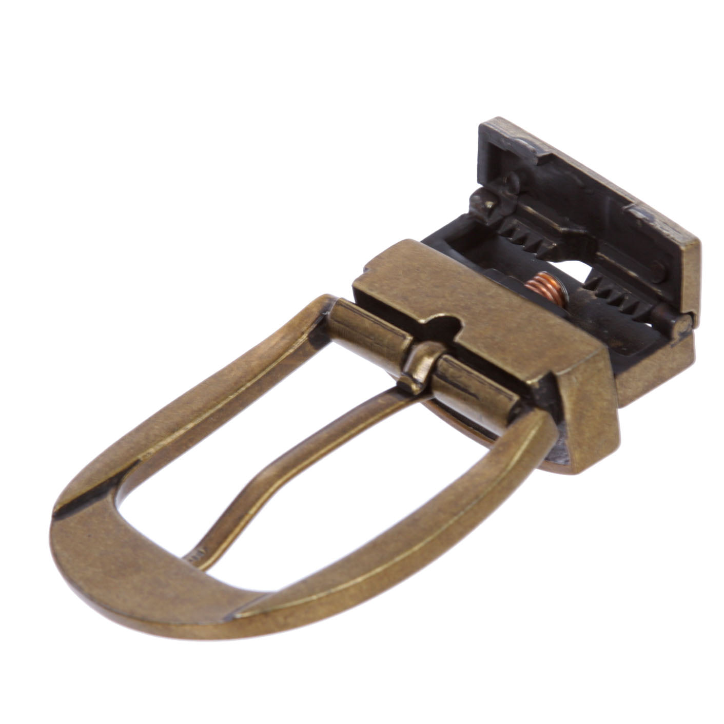 1 3/8" (34 mm) Nickel Free Round Twisted Clamp Belt Buckle - OnlineBelts