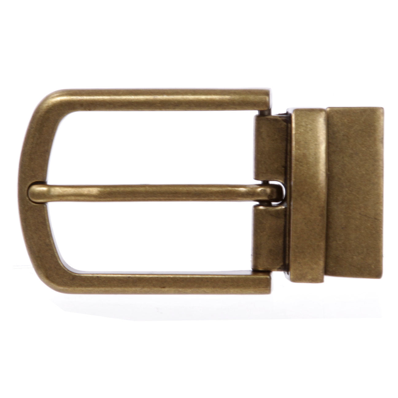 1 3/8" (34 mm) Rectangular Nickel Free Round Twisted Clamp Belt Buckle - OnlineBelts