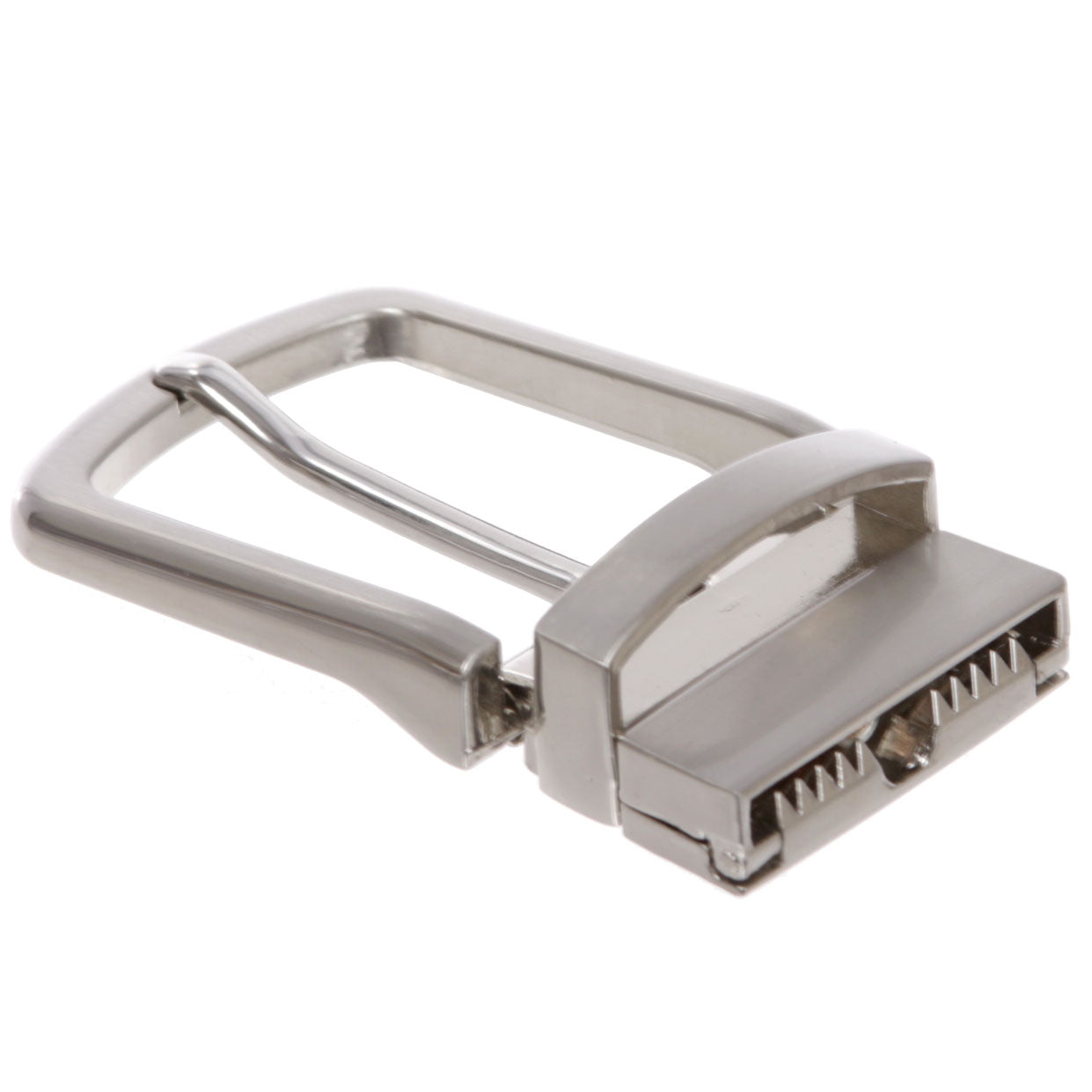1 3/8" (34 mm) Rectangular Nickel Free Round Twisted Clamp Belt Buckle - OnlineBelts