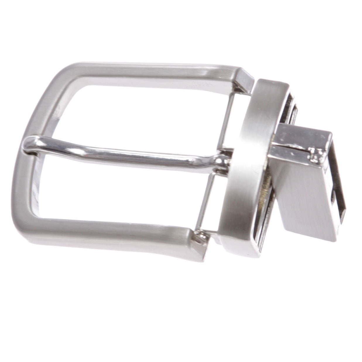 1 3/8" (34 mm) Rectangular Nickel Free Round Twisted Clamp Belt Buckle - OnlineBelts