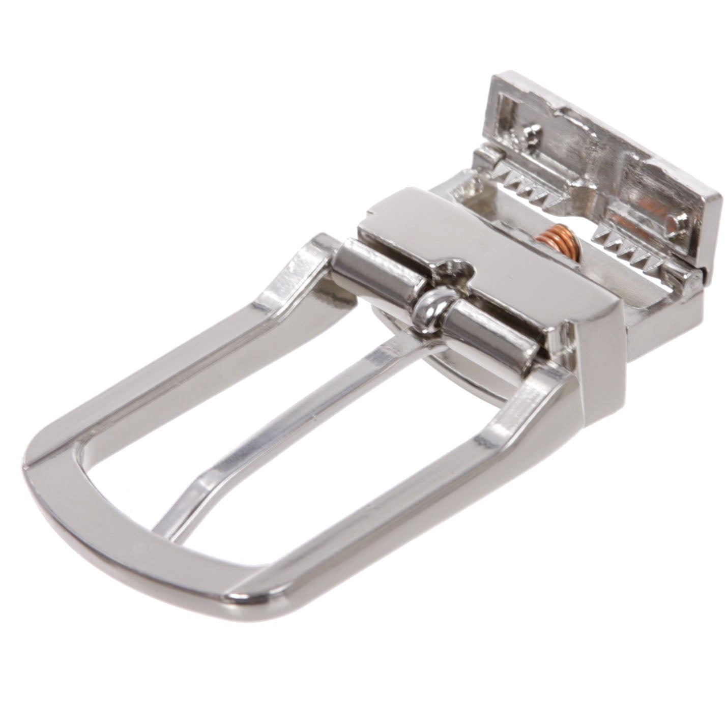 1 3/8" (34 mm) Rectangular Nickel Free Round Twisted Clamp Belt Buckle - OnlineBelts