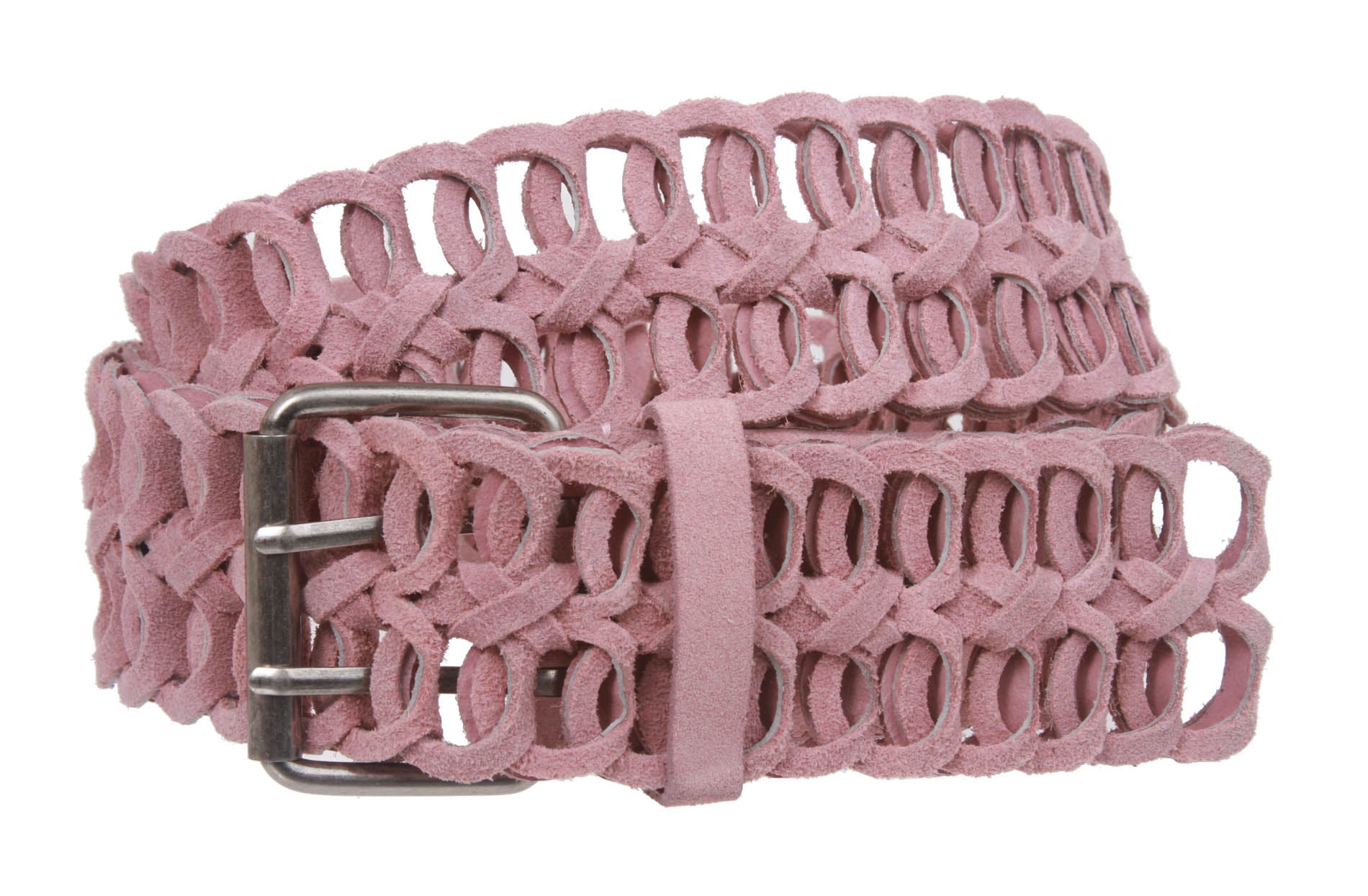 2" Wide Braided Leather Link Belt - OnlineBelts